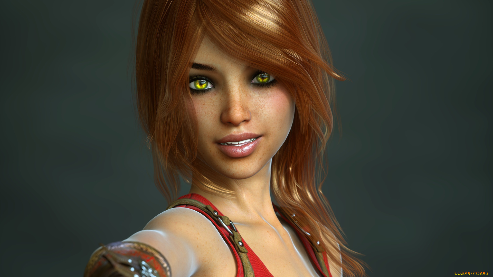 3д, графика, портрет, , portraits, фон, взгляд, девушка