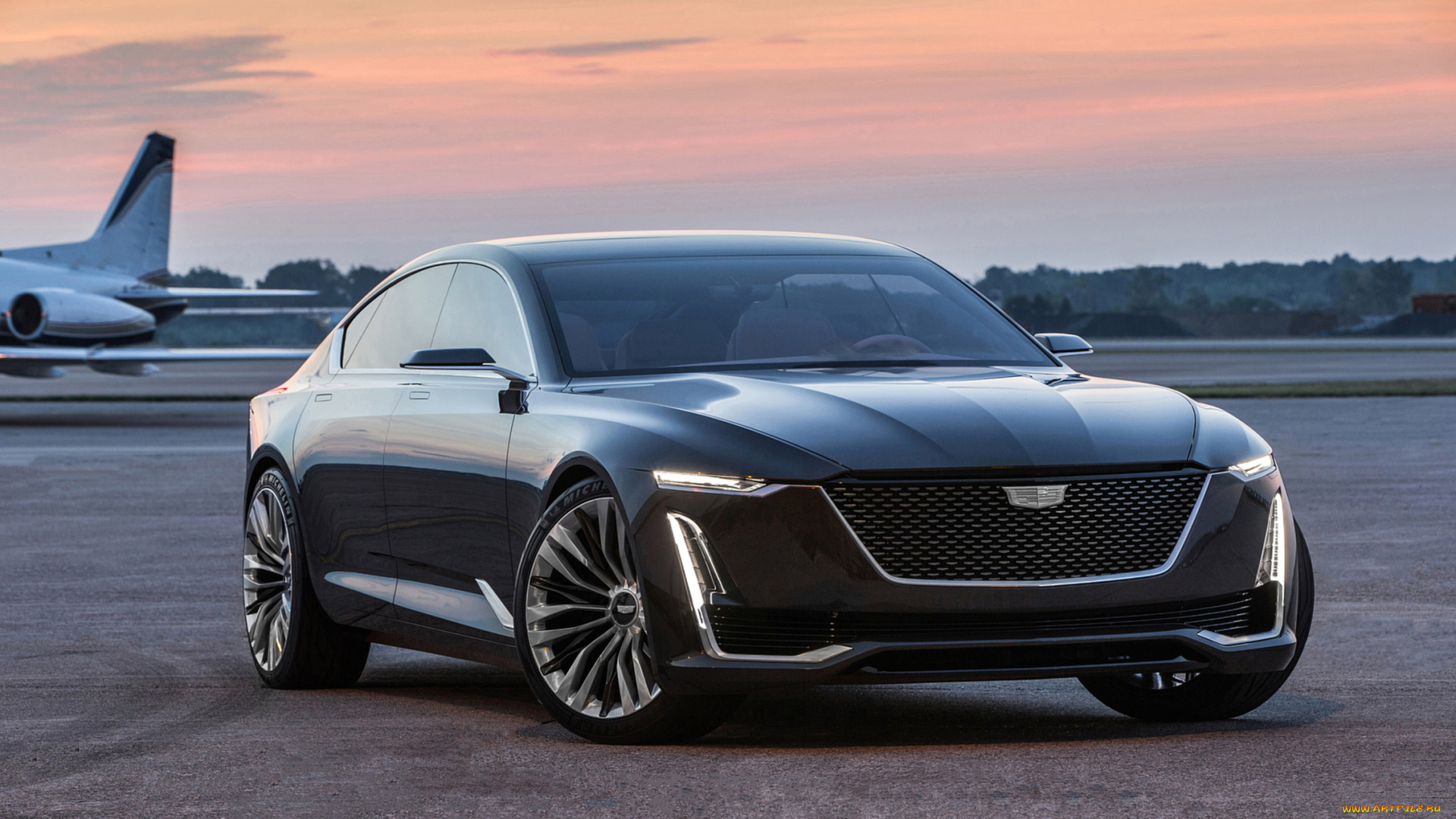 cadillac, escala, concept, 2016, автомобили, cadillac, самолёт, аэродром, 2016, concept, escala