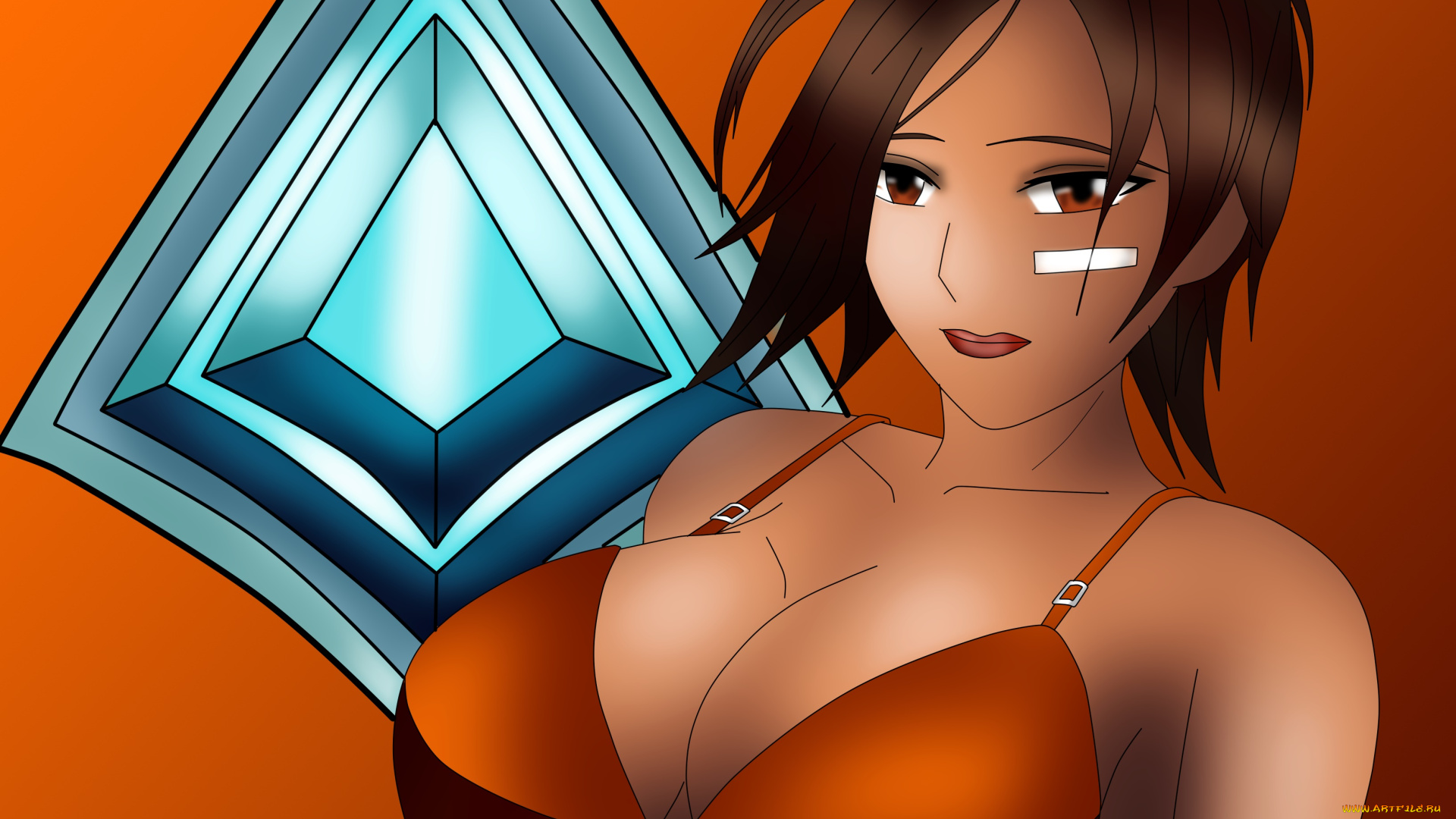 векторная, графика, девушки, , girls, фон, взгляд, девушка