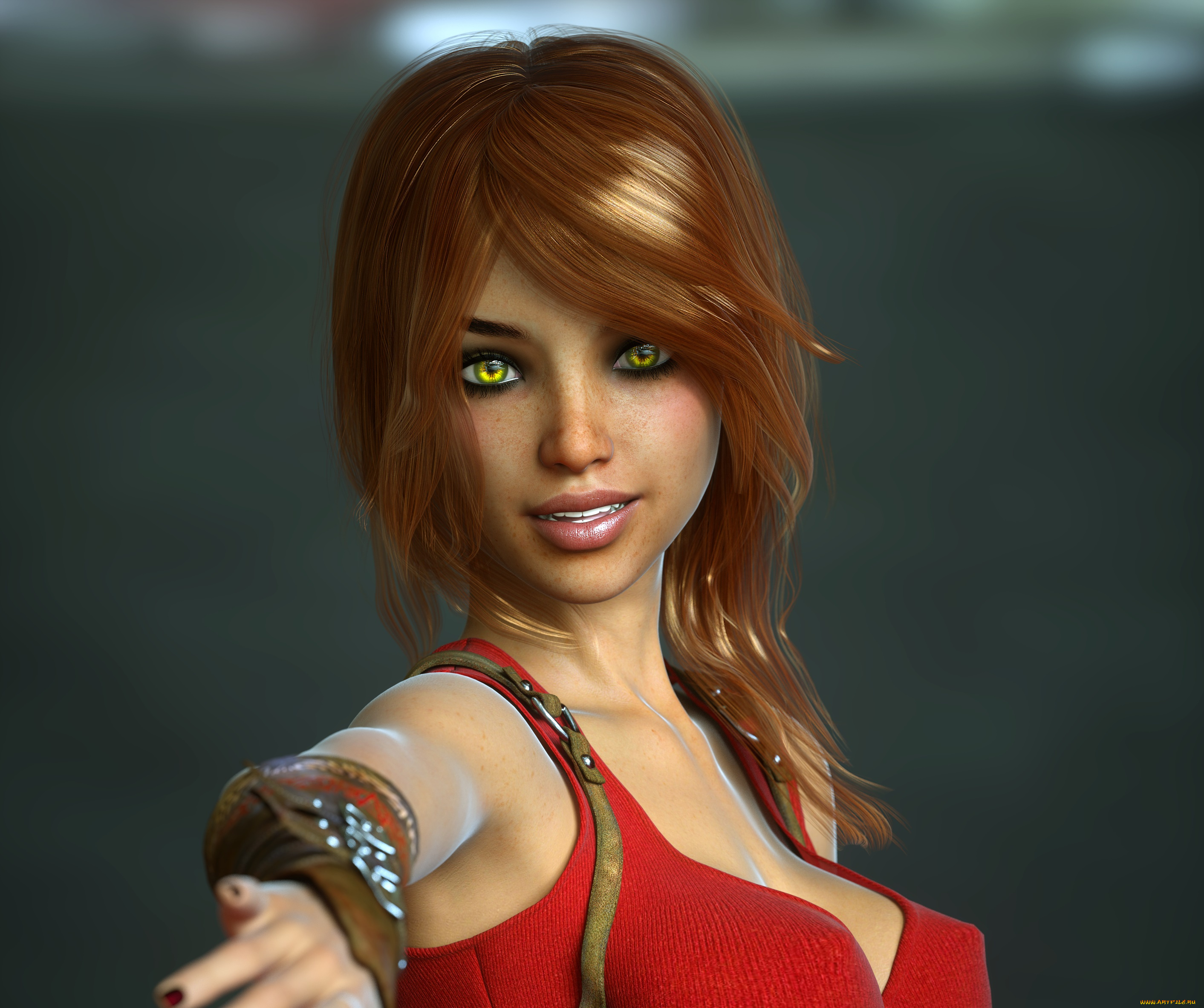 3д, графика, портрет, , portraits, фон, взгляд, девушка