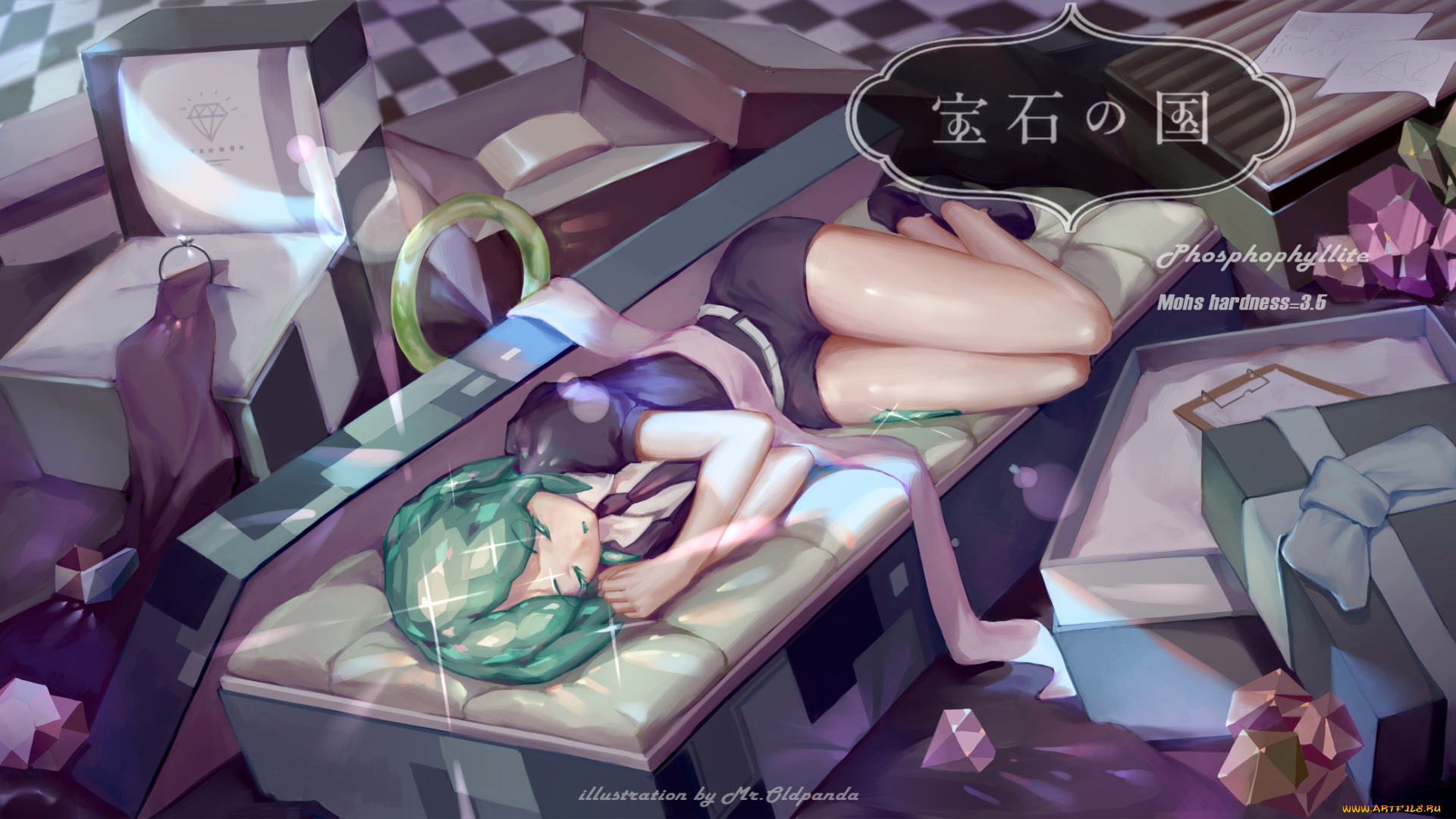 аниме, houseki, no, kuni, houseki, no, kuni, phosphophyllite