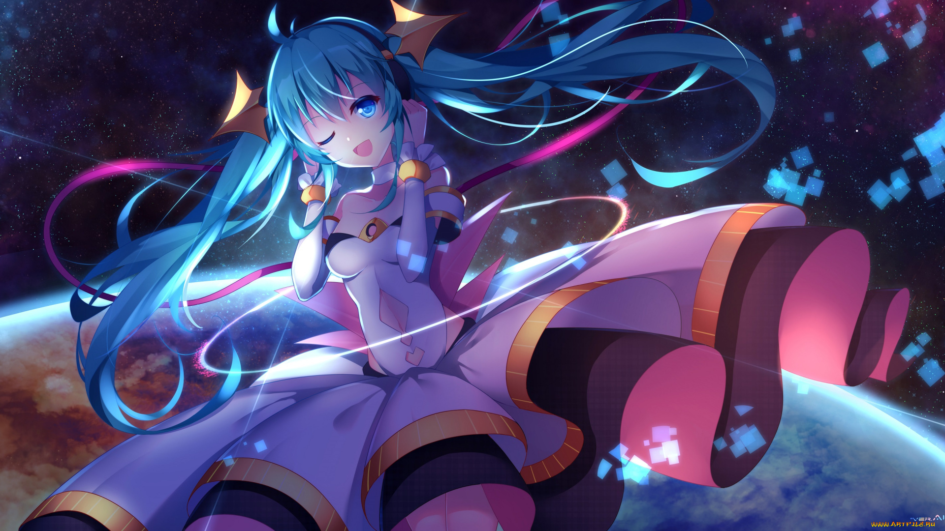аниме, vocaloid, hatsune, miku