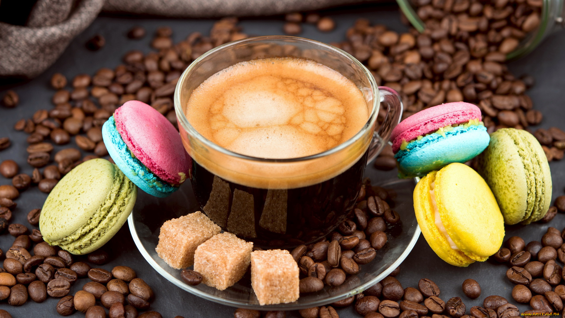 еда, кофе, , кофейные, зёрна, сахар, зерна, макаруны