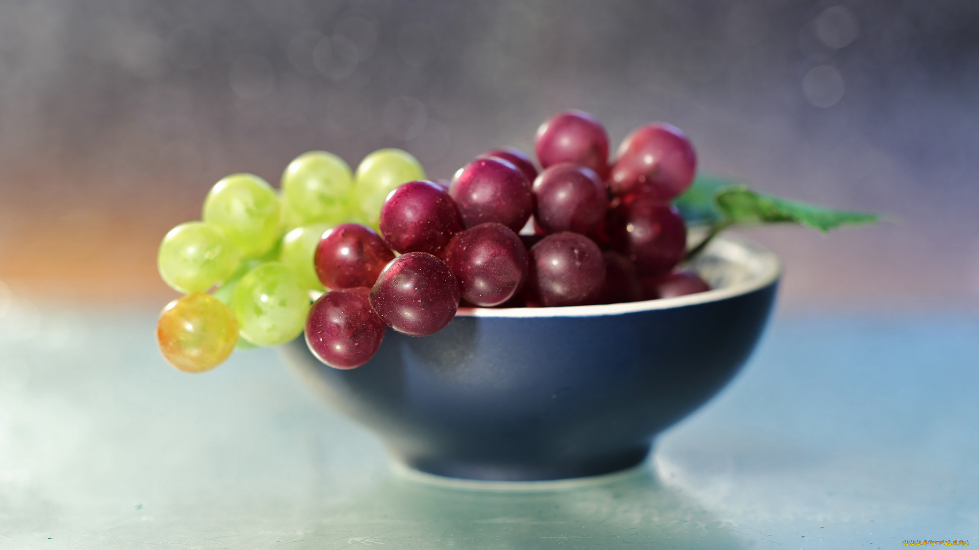 еда, виноград, миска, ягоды