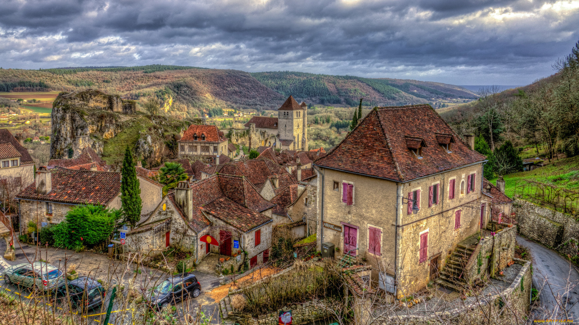 города, -, панорамы, простор