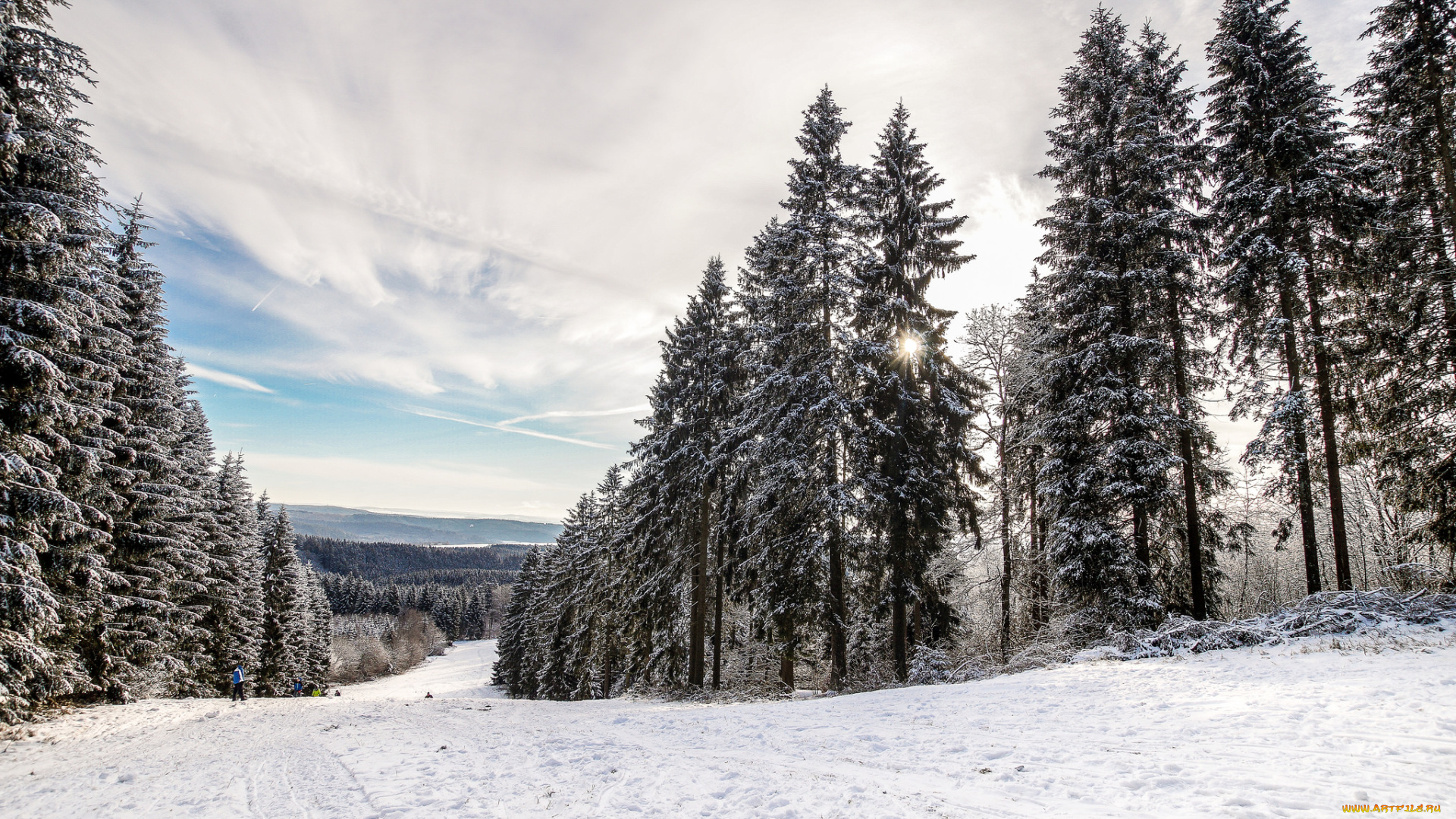 природа, зима, простор