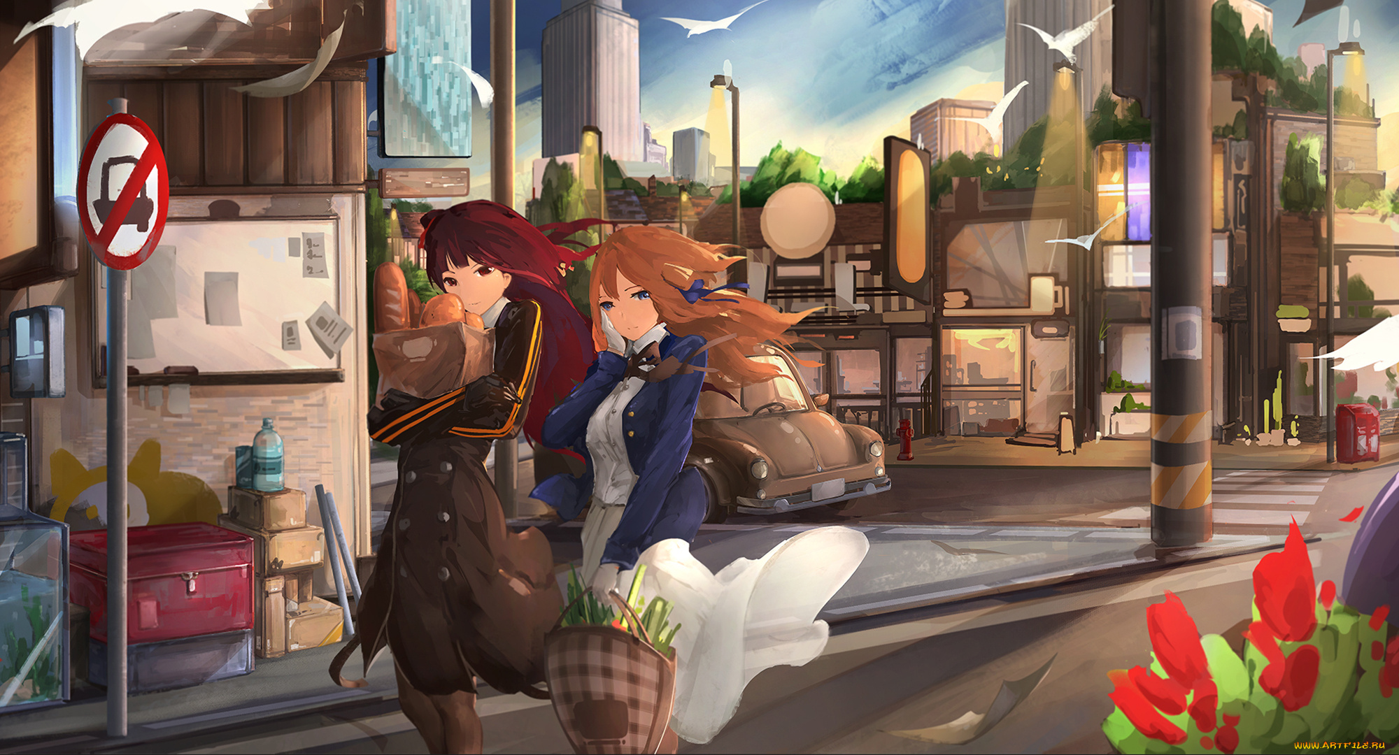 аниме, girls, frontline, фон, взгляд, девушки