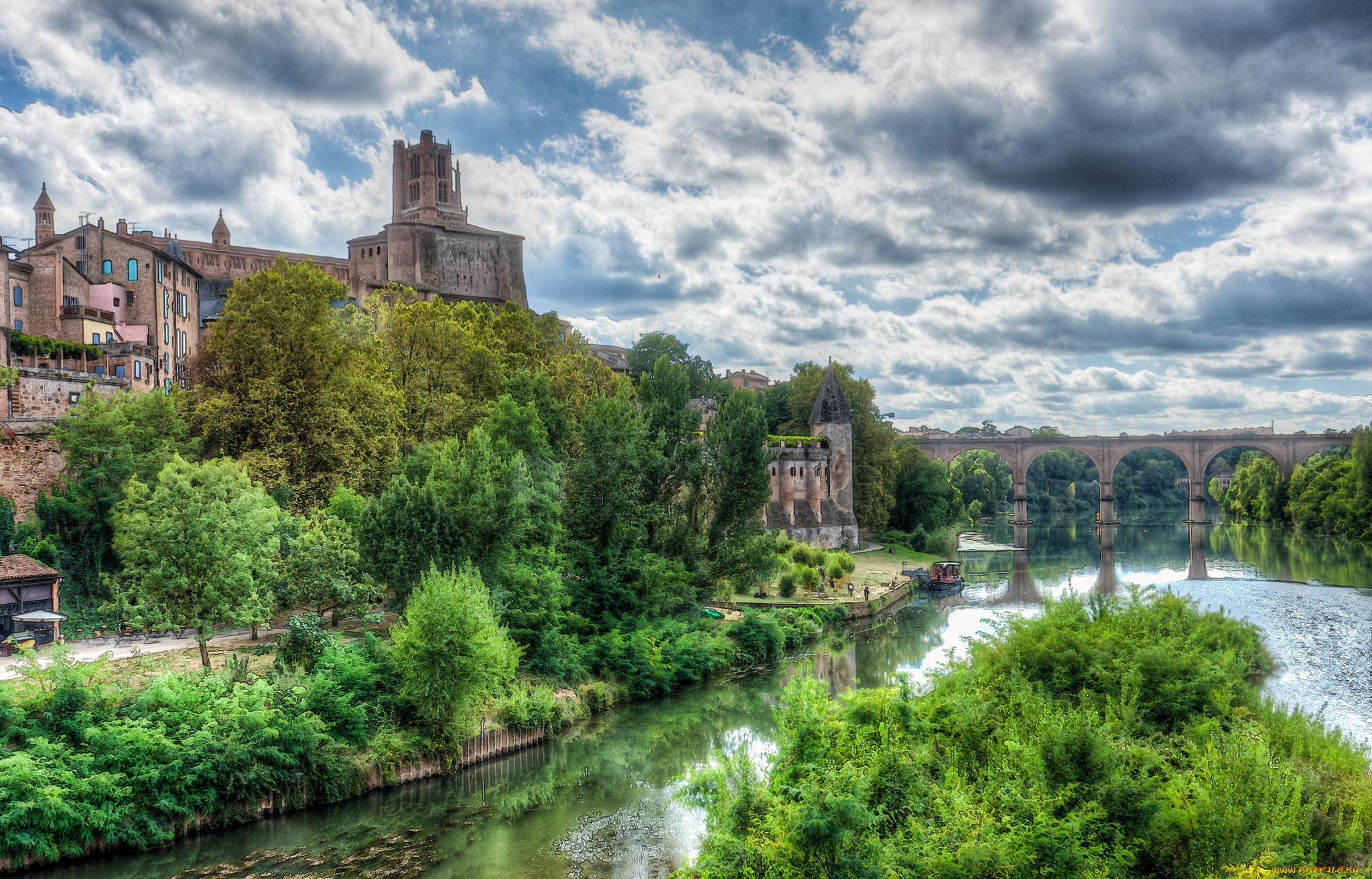 города, -, панорамы, простор