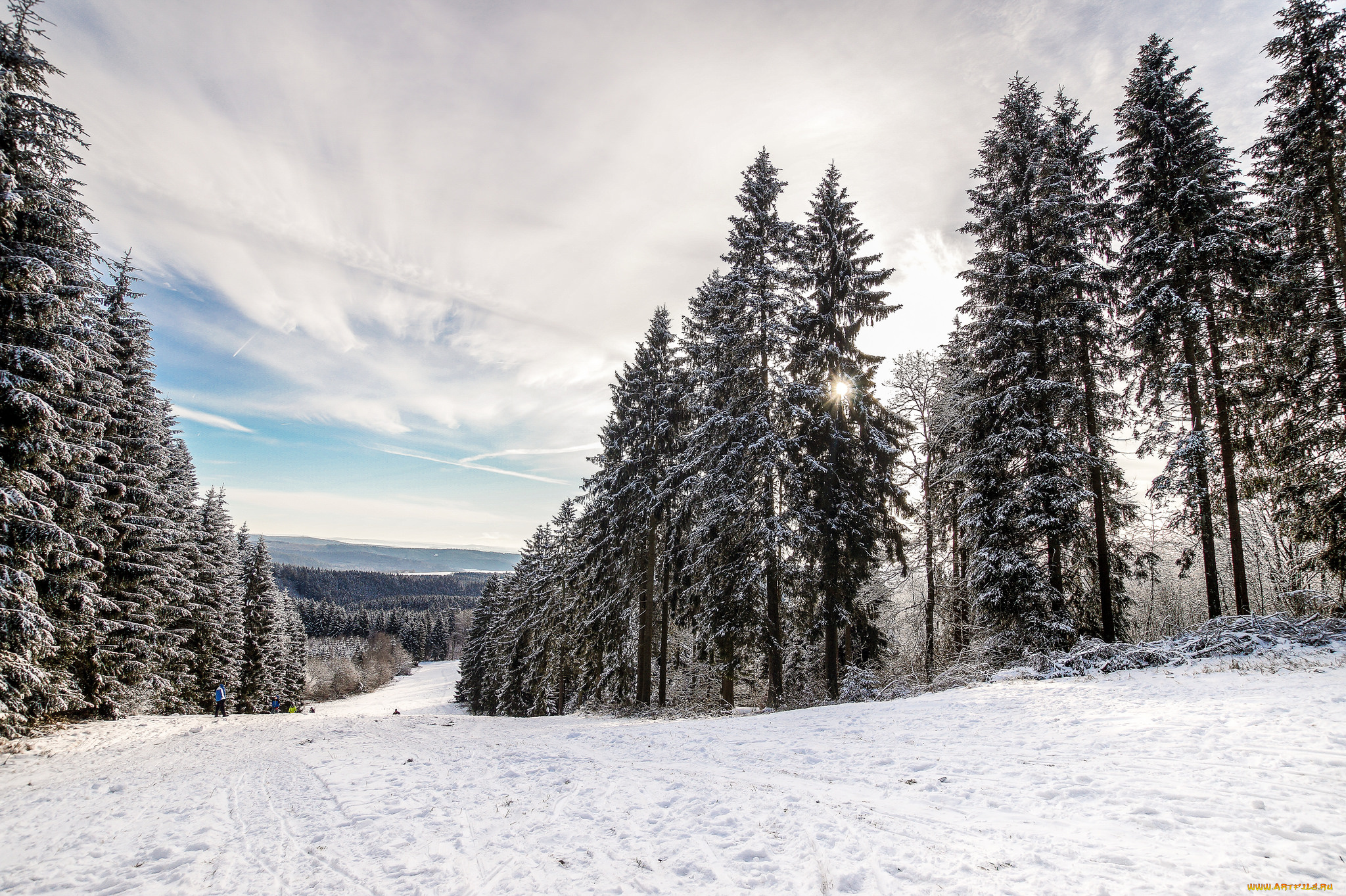 природа, зима, простор