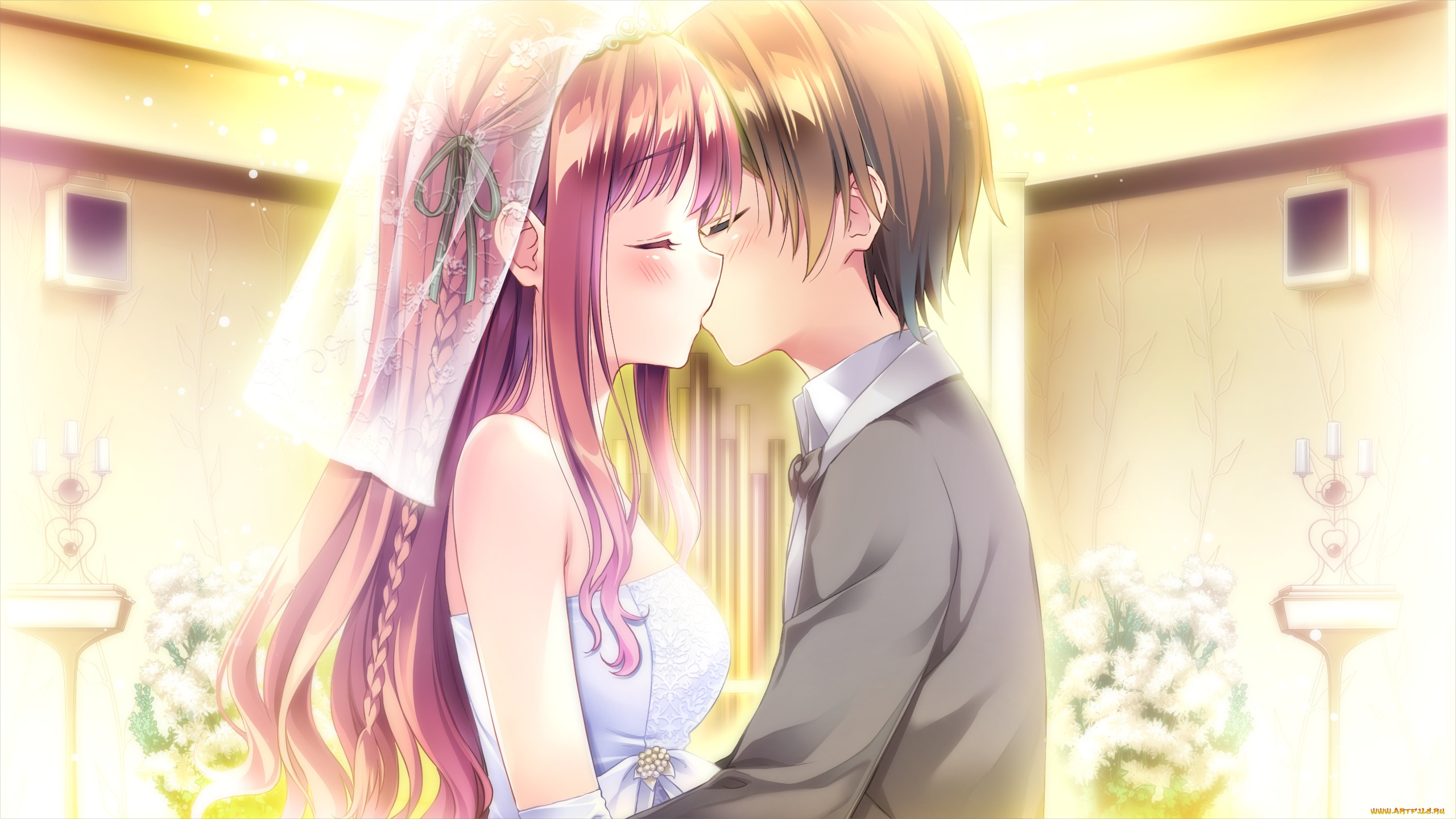 omoi, o, sasageru, otome, no, melody, аниме, фон, взгляд, девушка