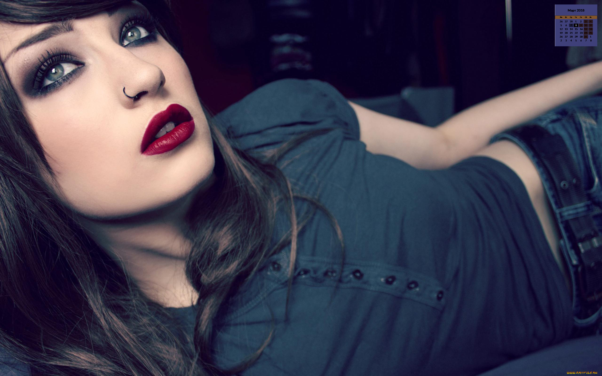 календари, девушки, взгляд, 2018