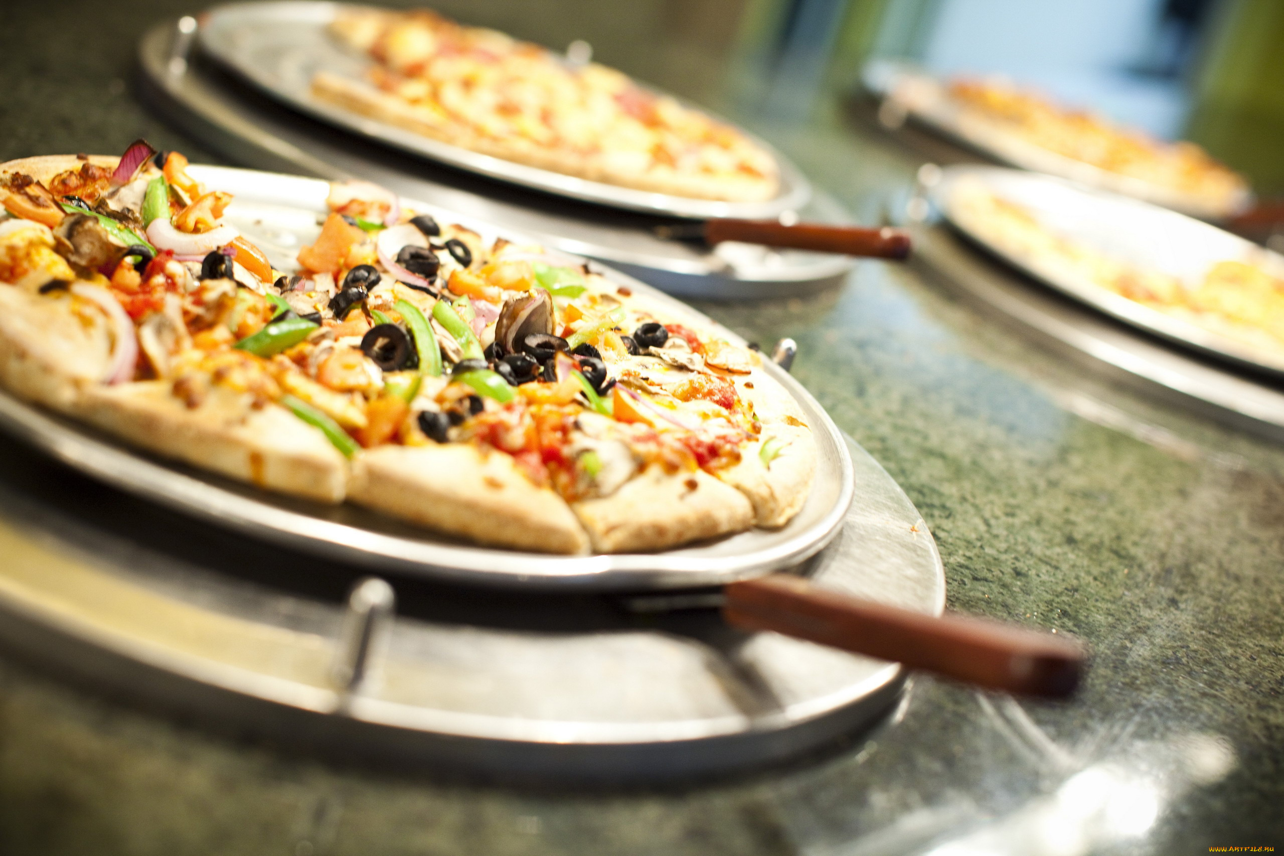 еда, пицца, начинка, маслины