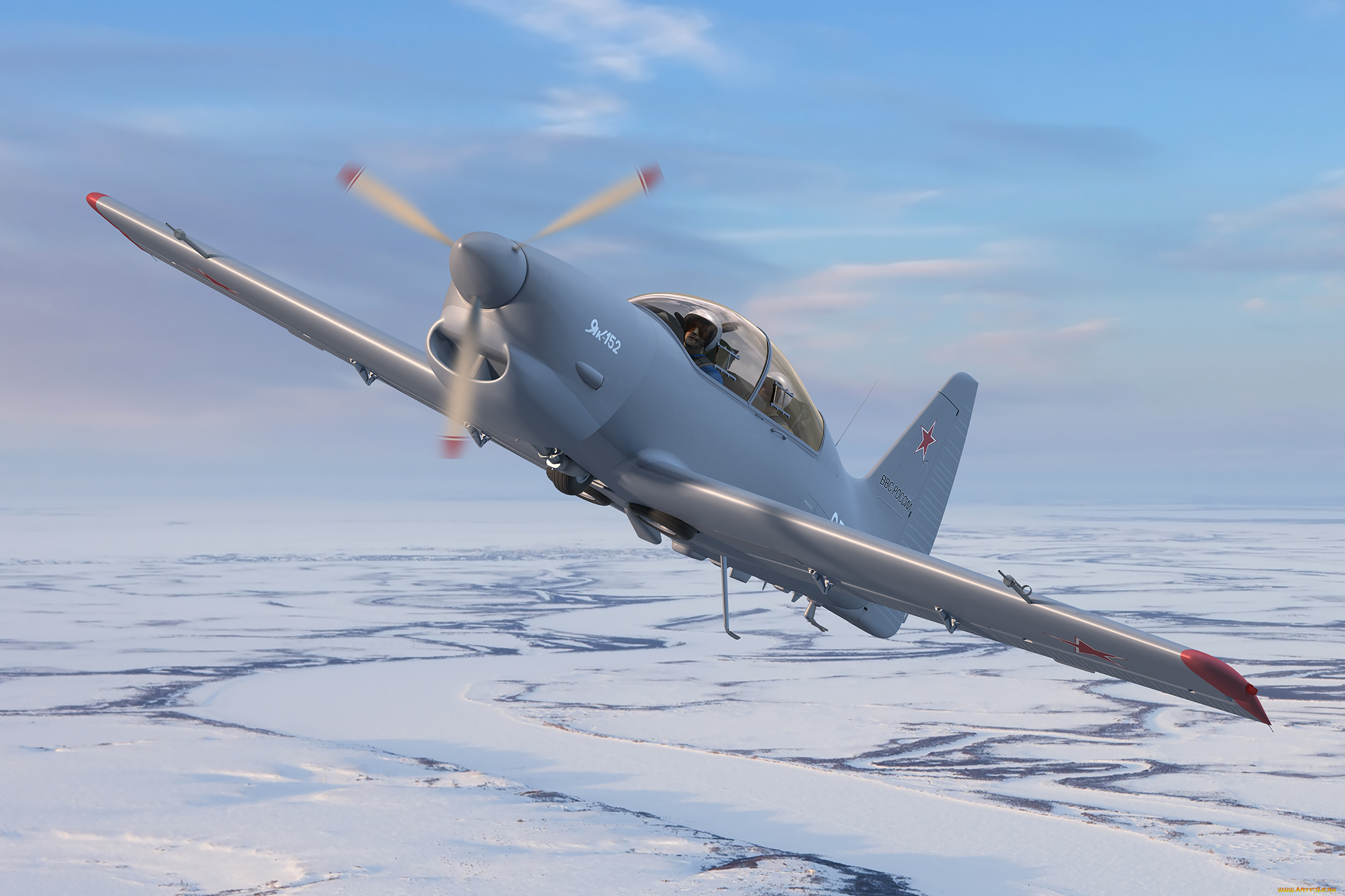 Як-, 152, авиация, лёгкие, одномоторные, самолёты, самолёт, Як-, 152, полёт