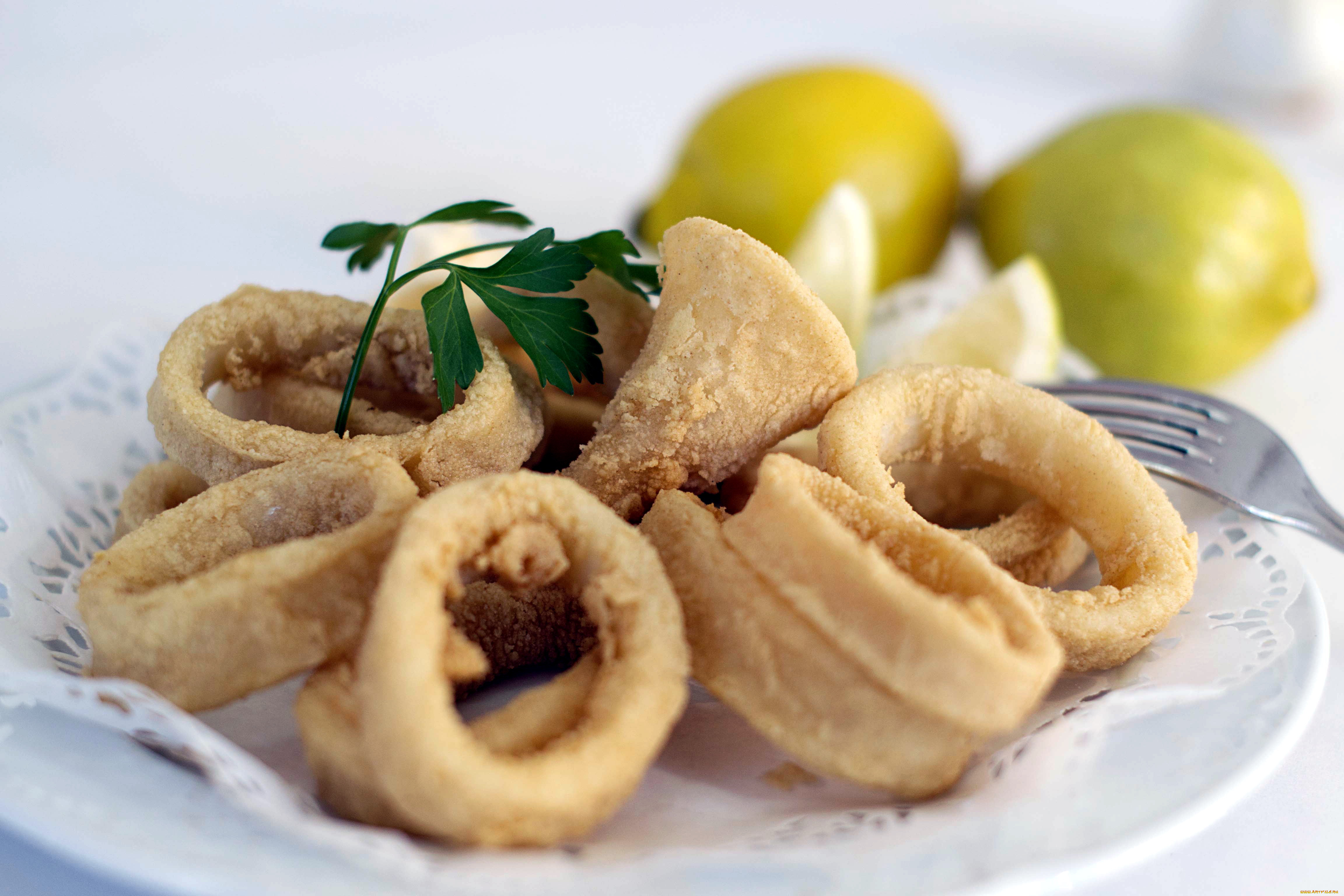 еда, рыбные, блюда, , с, морепродуктами, кальмар