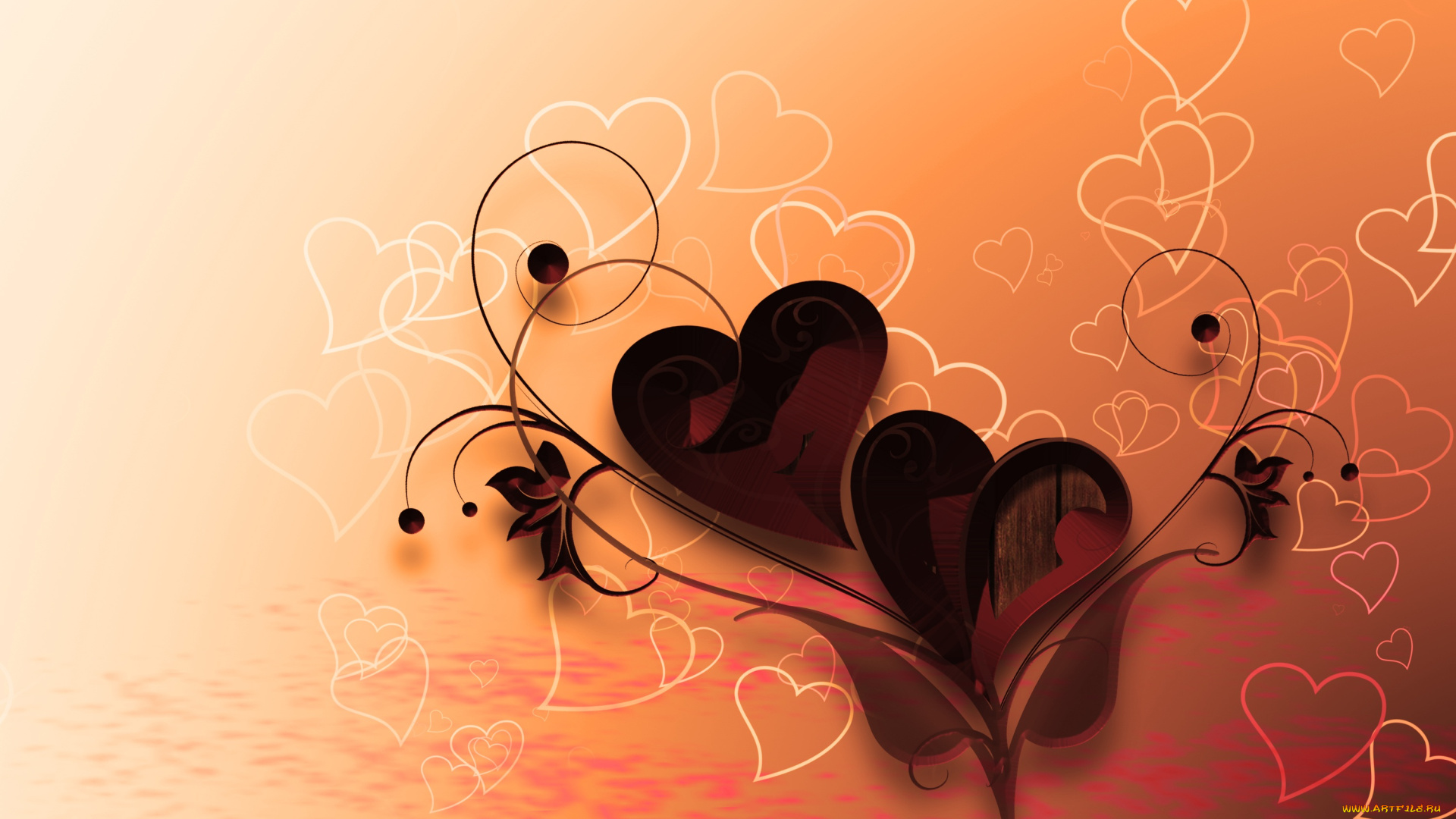 праздничные, день, святого, валентина, , сердечки, , любовь, сердца