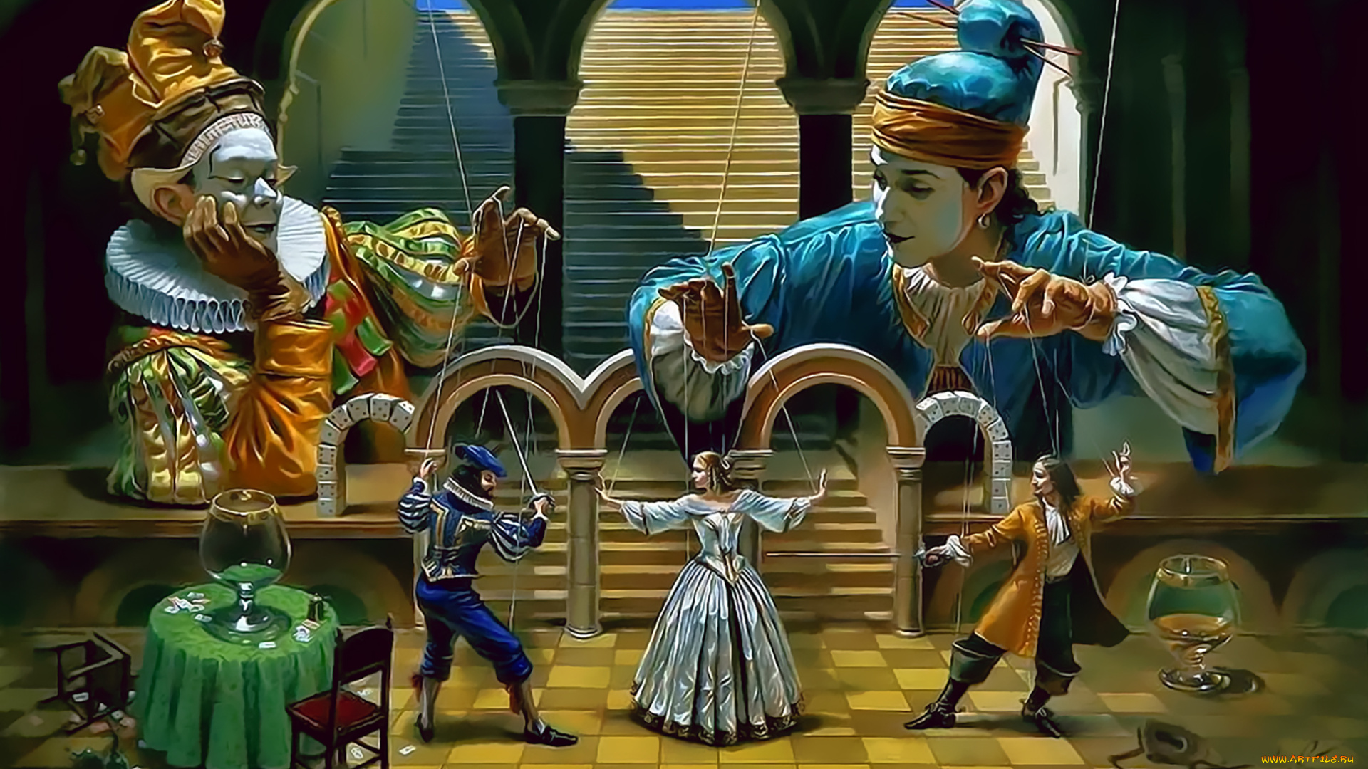 календари, фэнтези, 2019, calendar, нить, грим, декорация, стол, кукла, марионетка