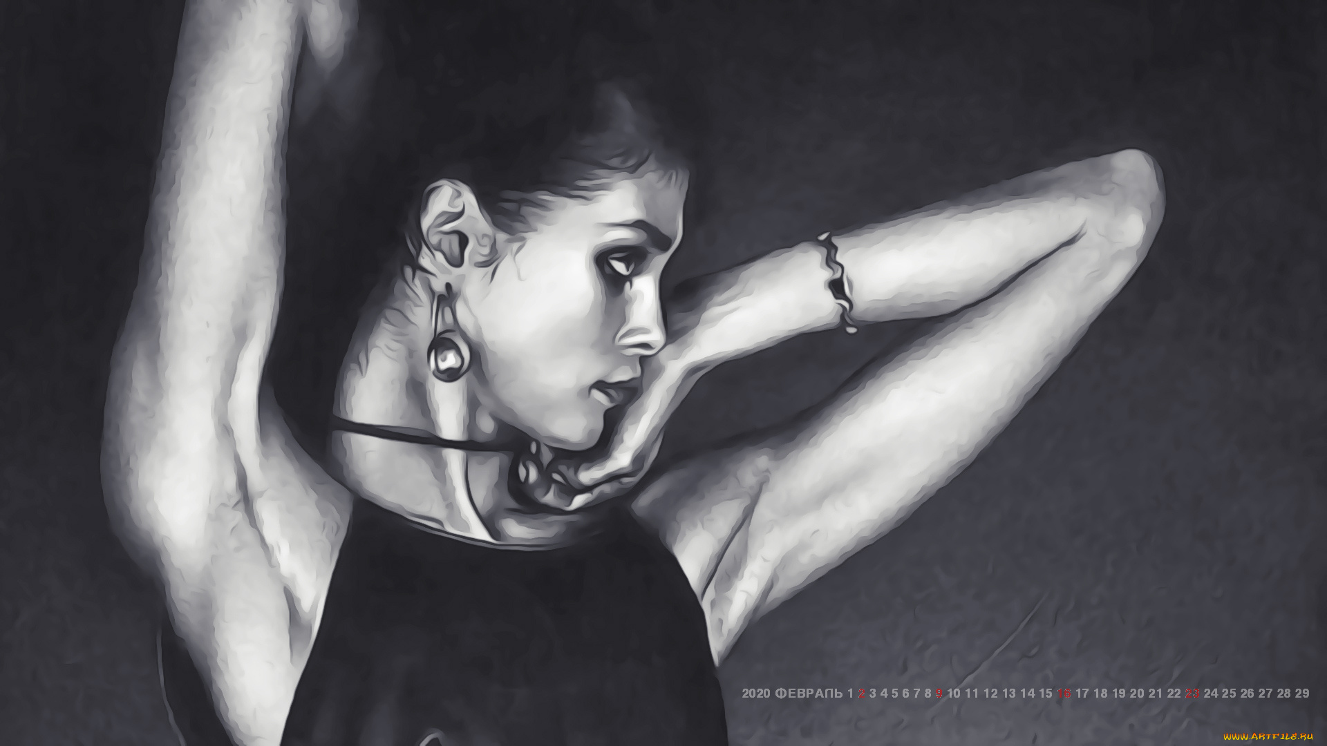 календари, компьютерный, дизайн, 2020, девушка, украшение, серьги, calendar, женщина, профиль