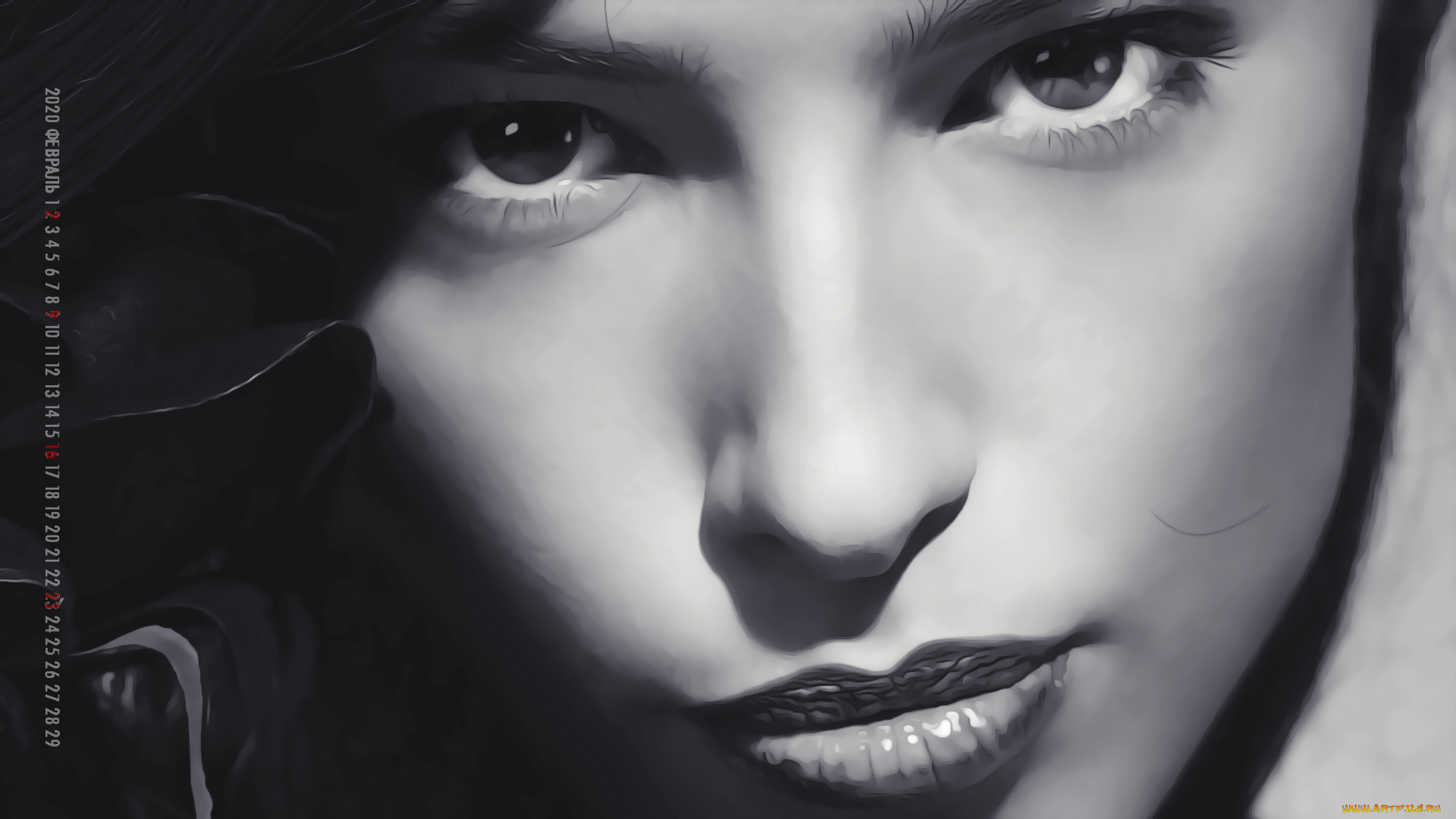 календари, компьютерный, дизайн, calendar, 2020, лицо, взгляд, девушка, женщина