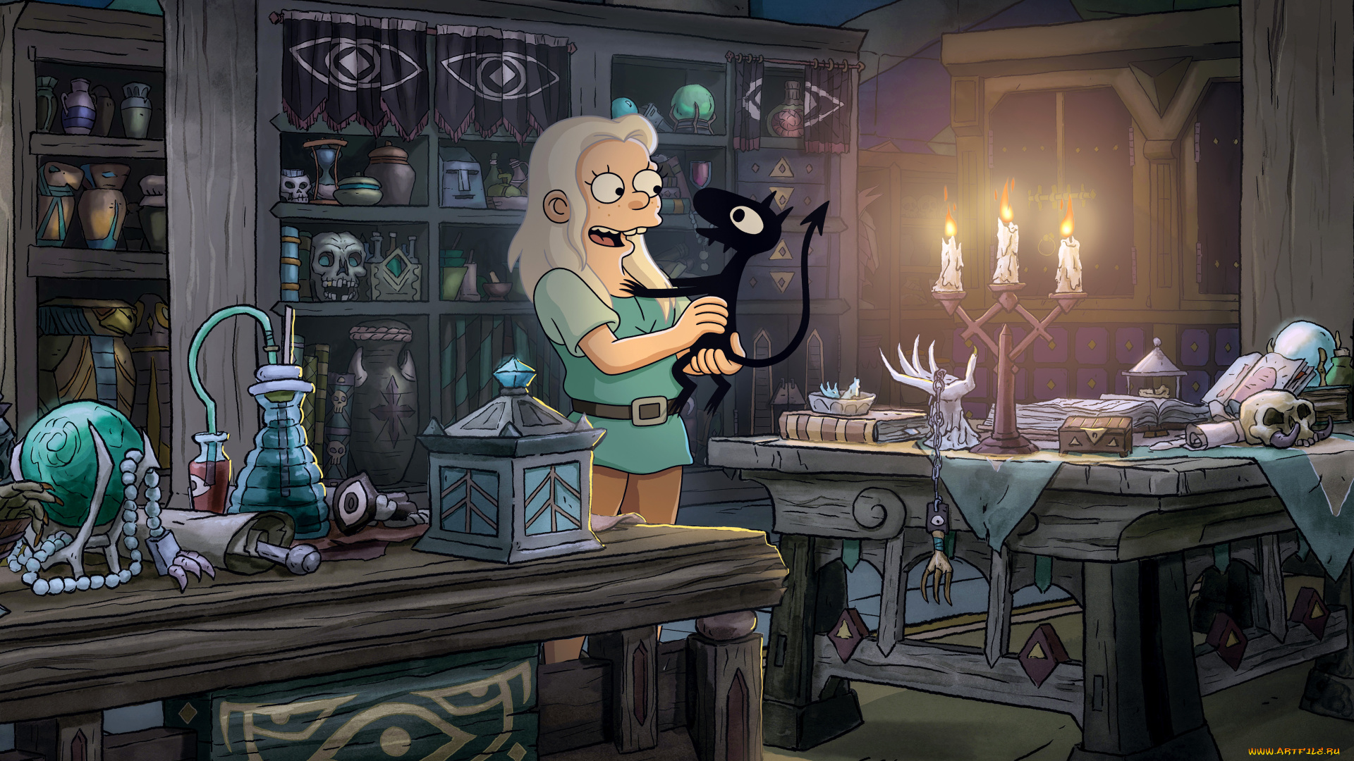 мультфильмы, disenchantment, разочарование, luci, bean