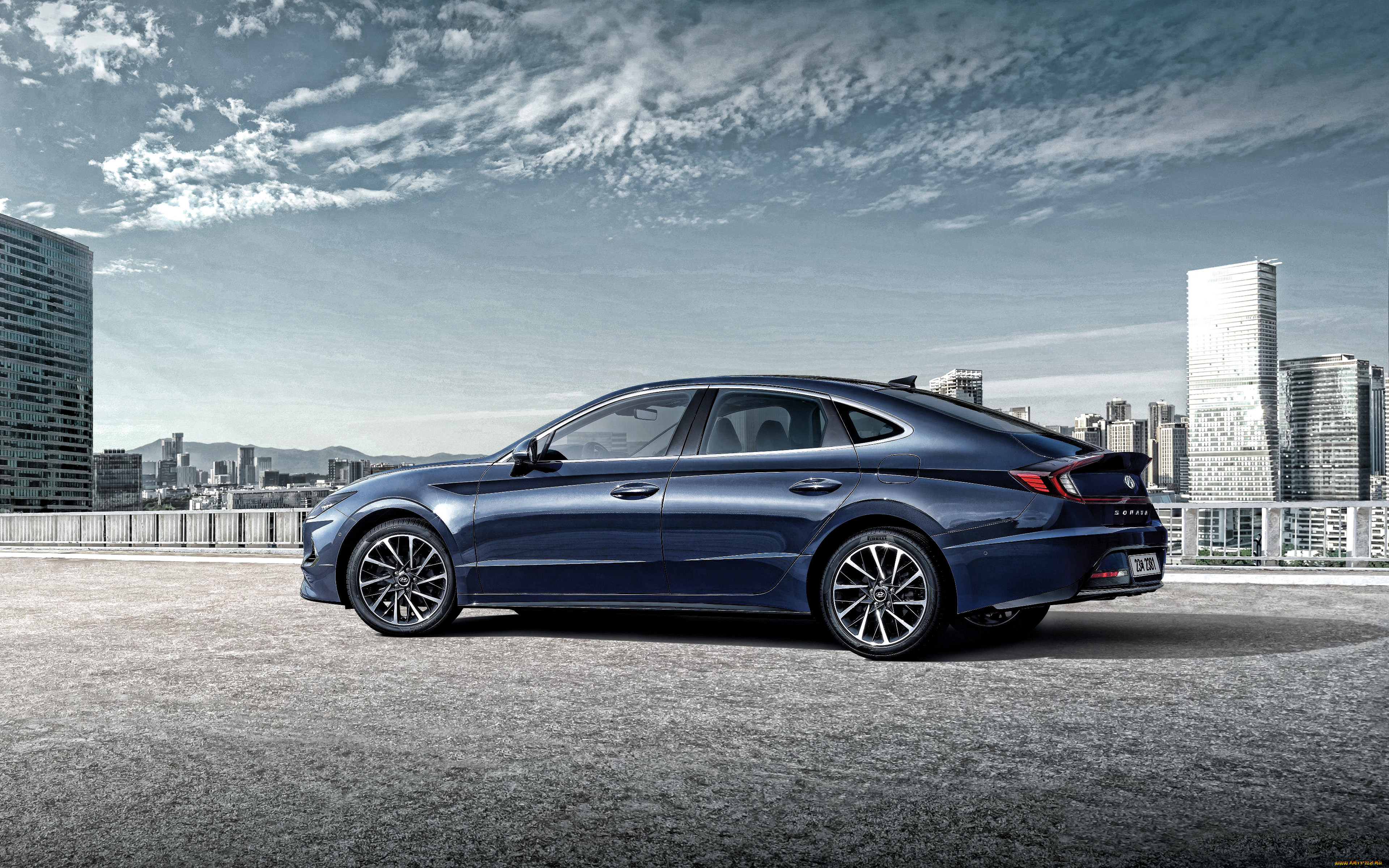 2020, hyundai, sonata, автомобили, hyundai, корейские, sonata, вид, сзади, синий, экстерьер, 2020, новая, модель