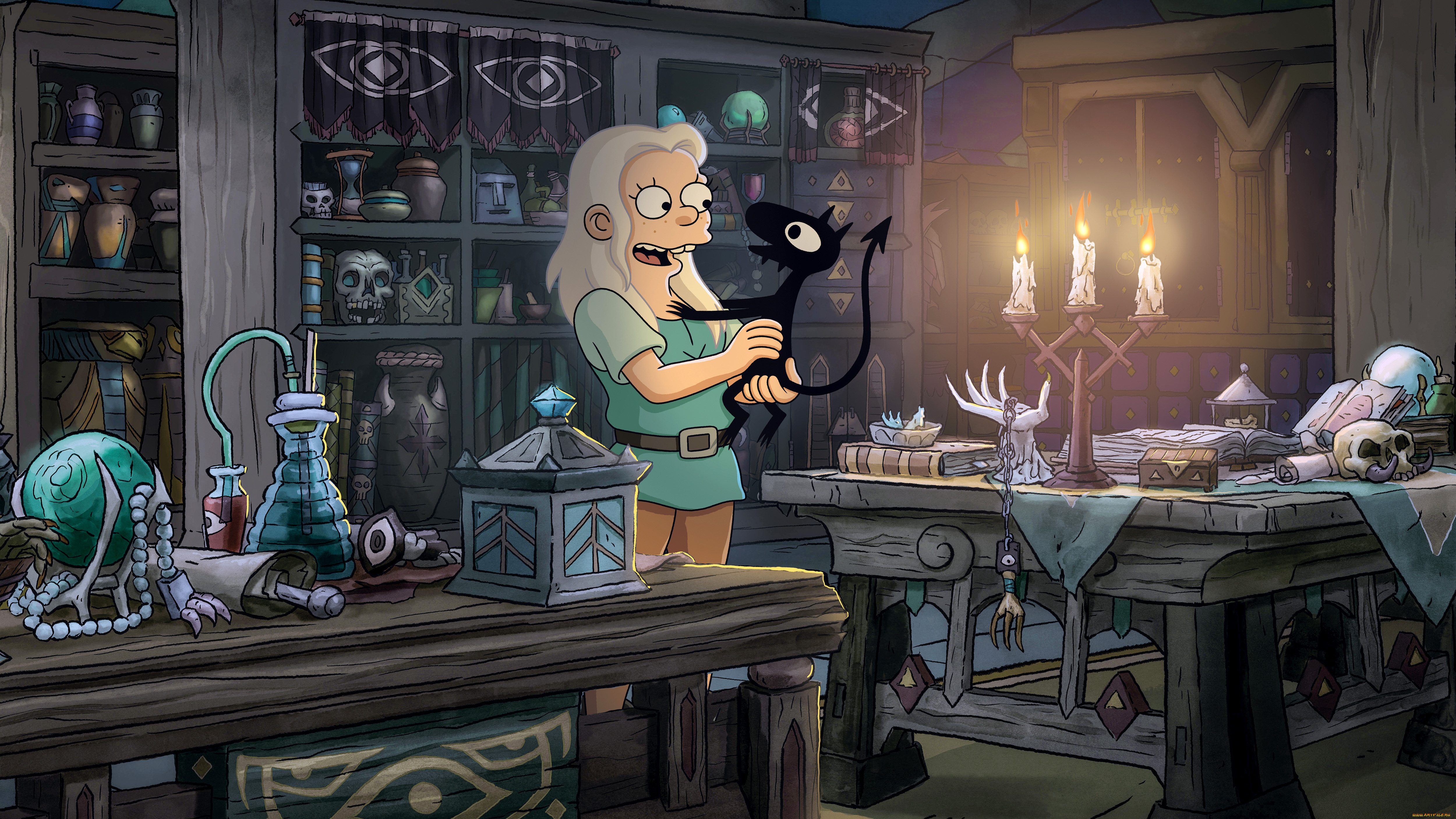 мультфильмы, disenchantment, разочарование, luci, bean