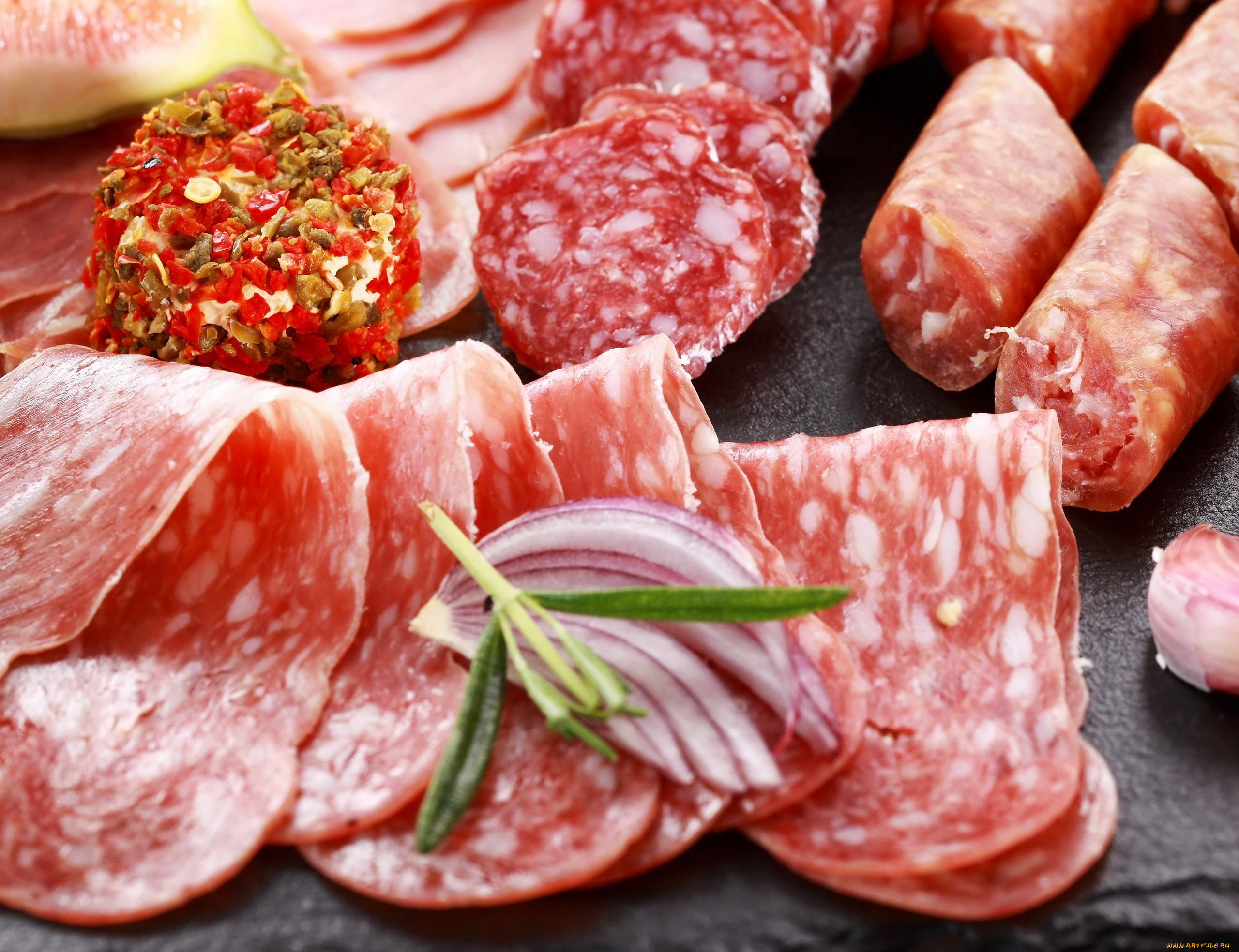 еда, колбасные, изделия, салями, колбаса, нарезка
