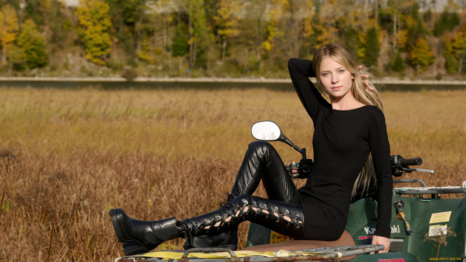 девушки, -, блондинки, , светловолосые, блондинка, черное, платье