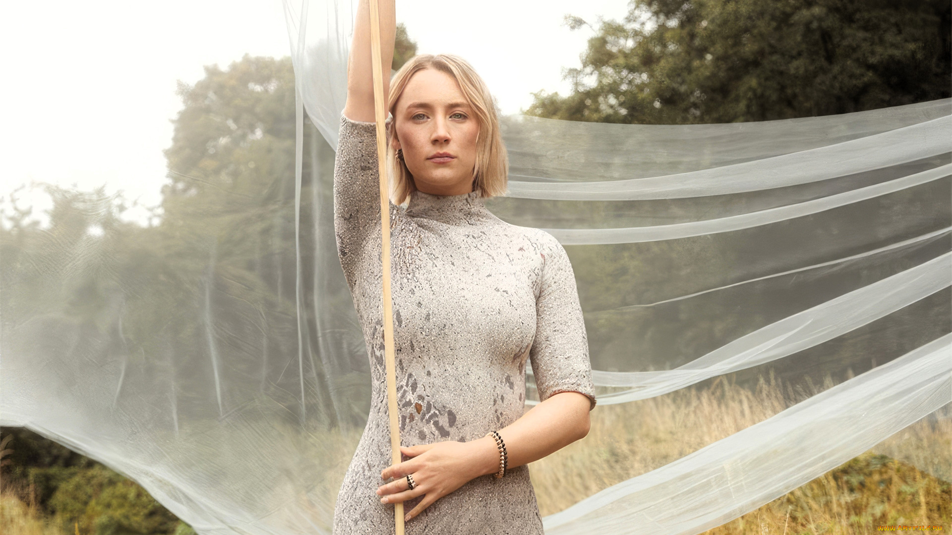 девушки, saoirse, ronan, блондинка, платье, шест, кисея, сирша, рoнан, бронкс, нью, йорк, сша, актриса