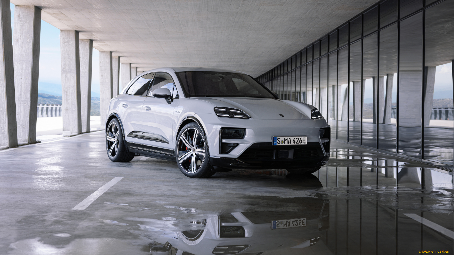 porsche, macan, turbo, 2024, автомобили, porsche, macan, turbo, 2024, пoршe, бeлый