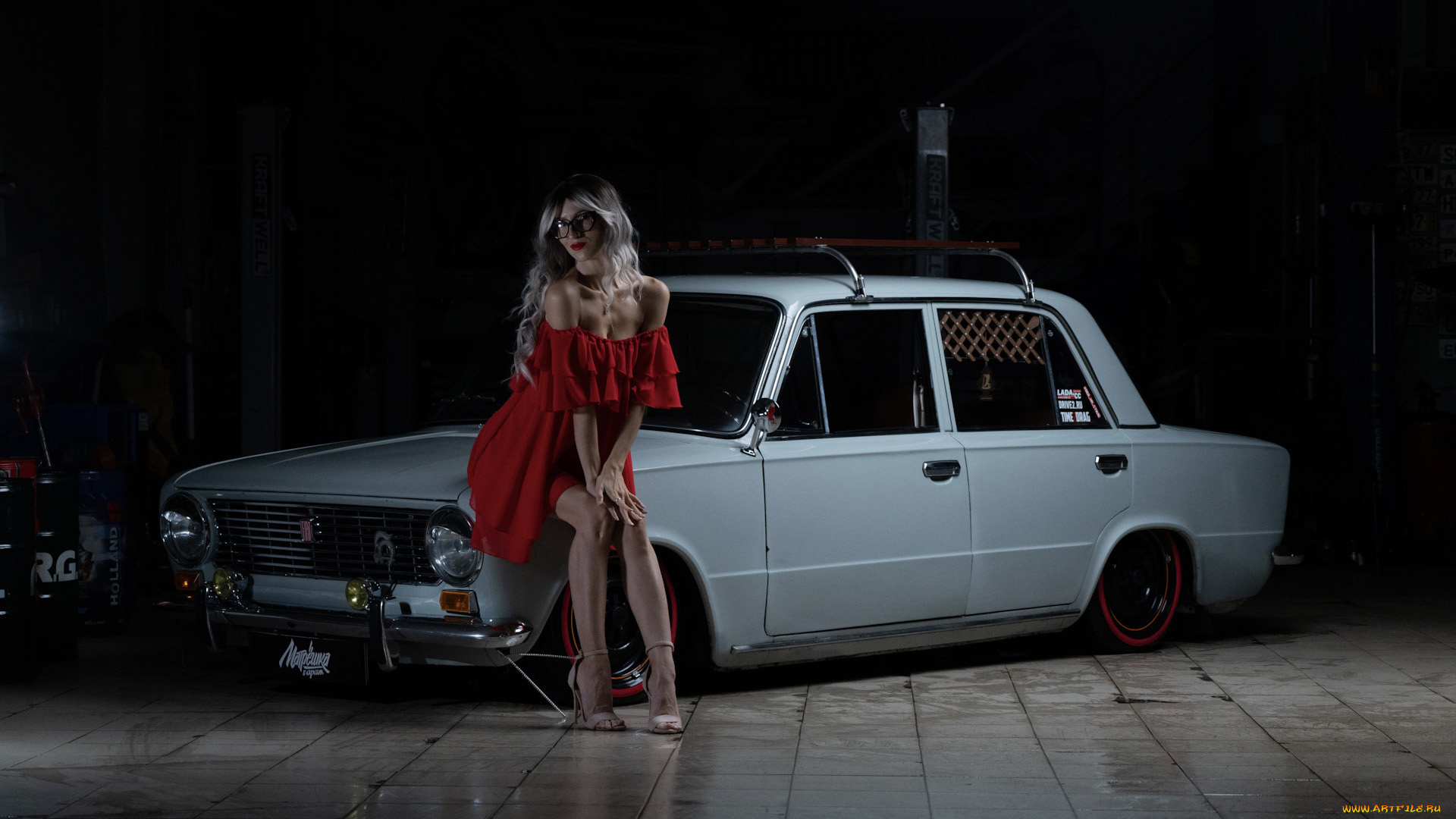 автомобили, -авто, с, девушками, ваз, 2101, красивая, девушка