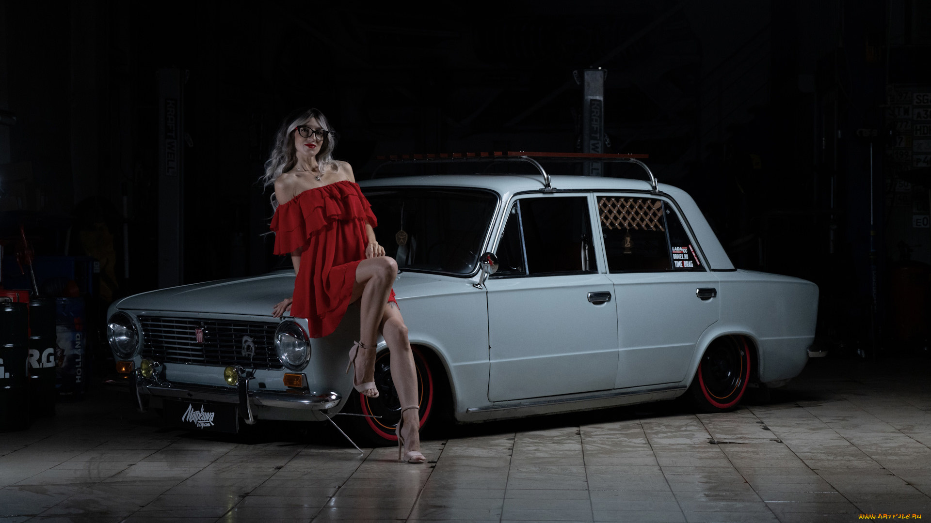 автомобили, -авто, с, девушками, ваз, 2101, красивая, девушка