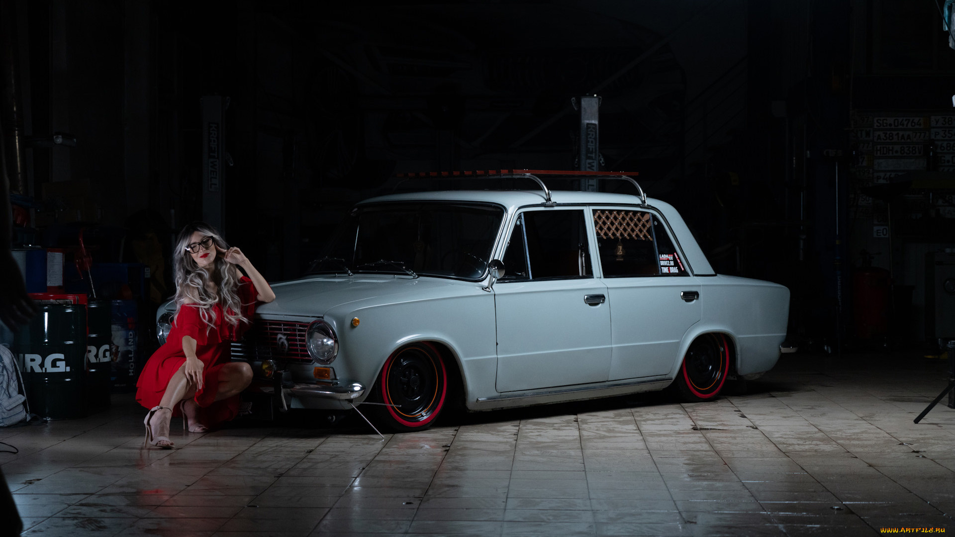 автомобили, -авто, с, девушками, ваз, 2101, красивая, девушка