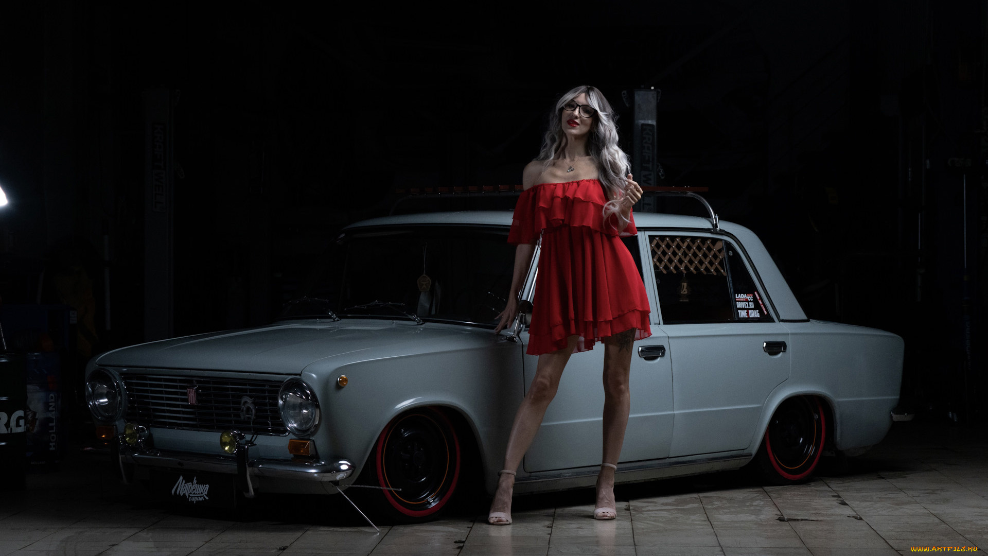 автомобили, -авто, с, девушками, ваз, 2101, красивая, девушка