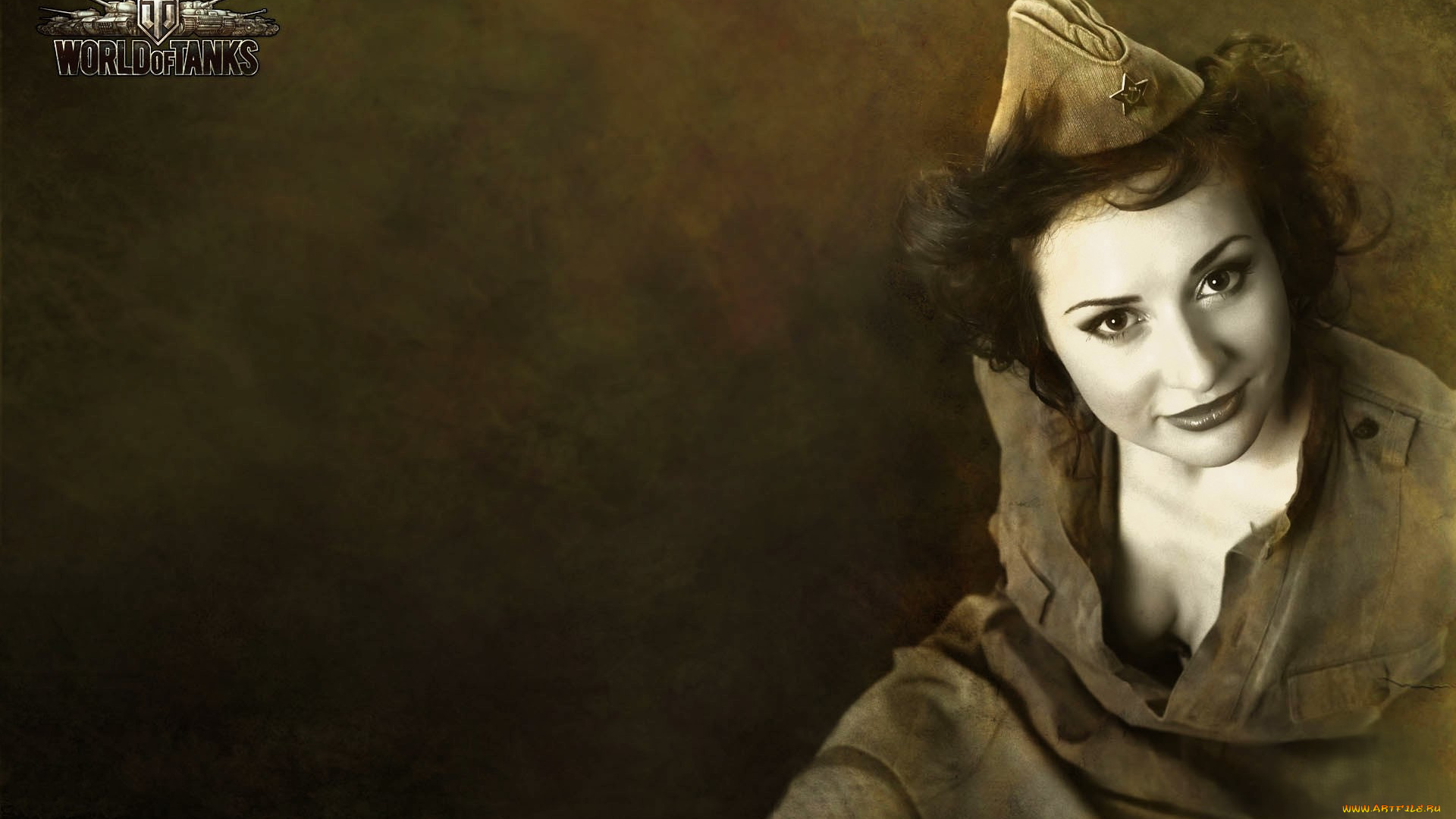 девушки, -, креатив, , косплей, образ, костюм, косплей, форма, пилотка, гимнастерка