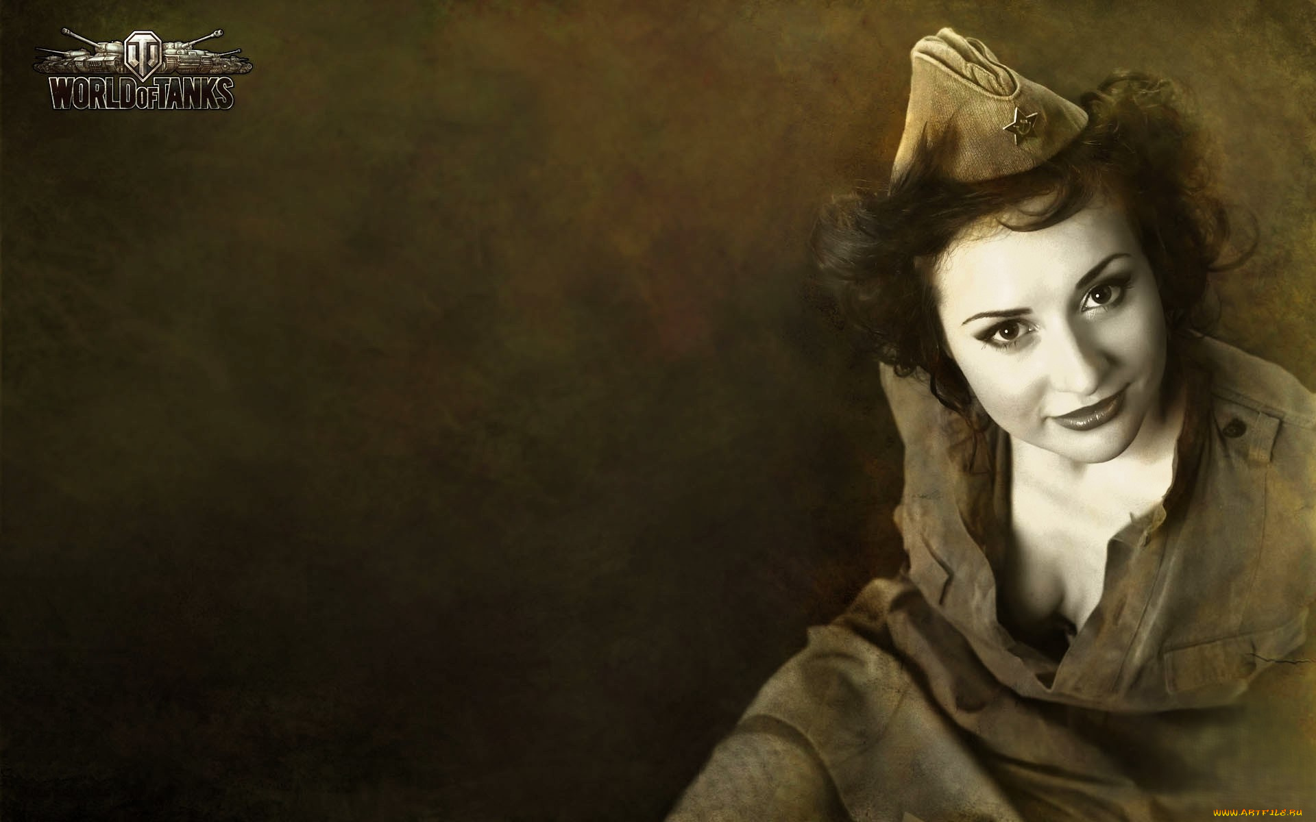 девушки, -, креатив, , косплей, образ, костюм, косплей, форма, пилотка, гимнастерка