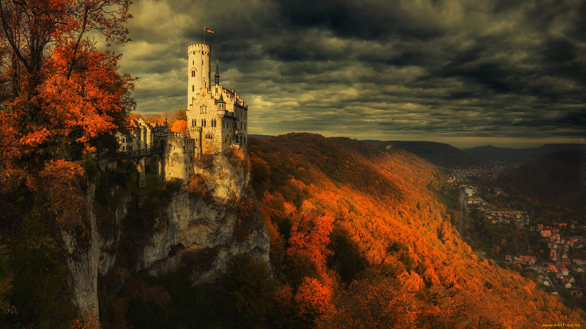 lichtenstein, castle, germany, города, замки, германии, lichtenstein, castle