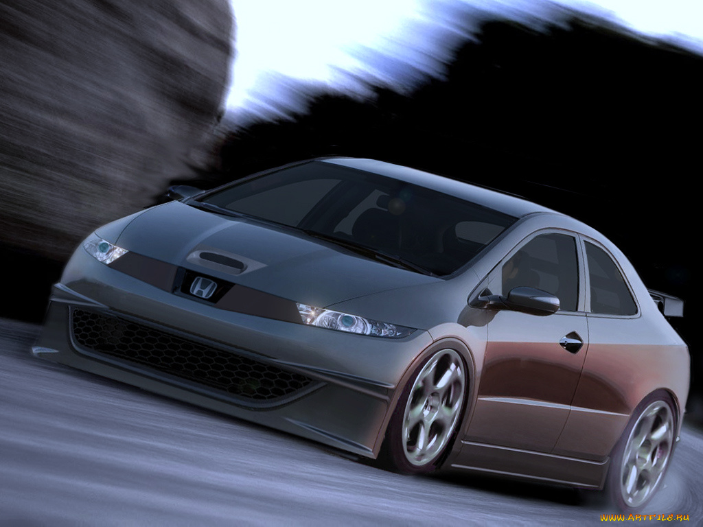 honda, civic, type, автомобили