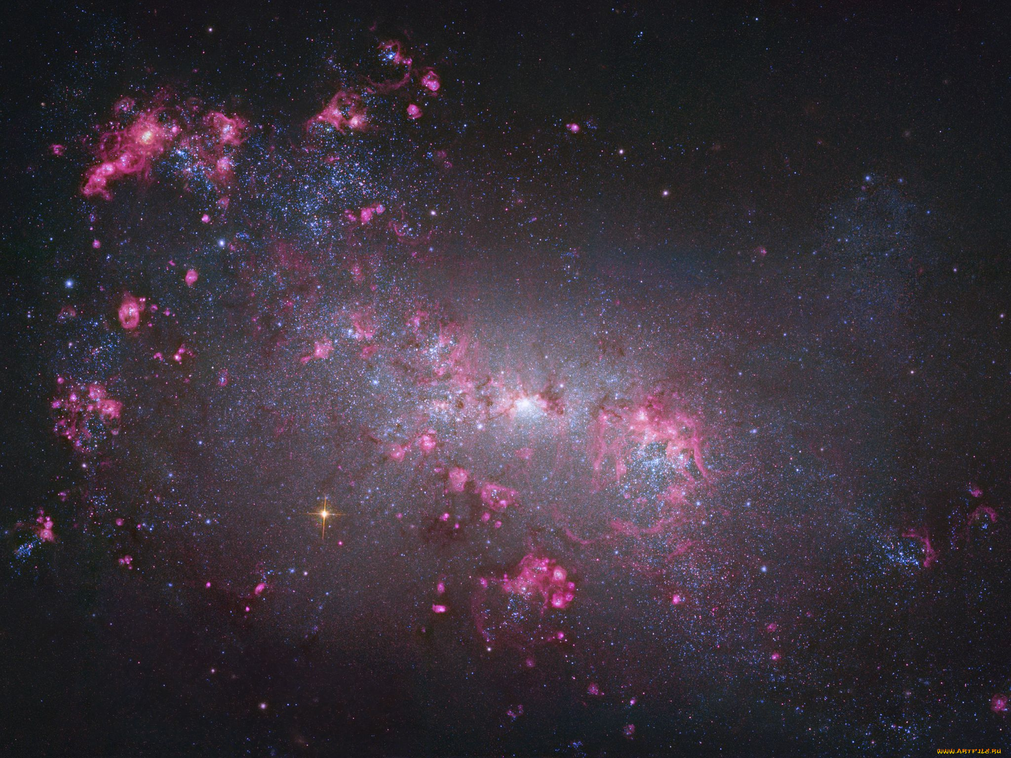 ngc4449, космос, галактики, туманности