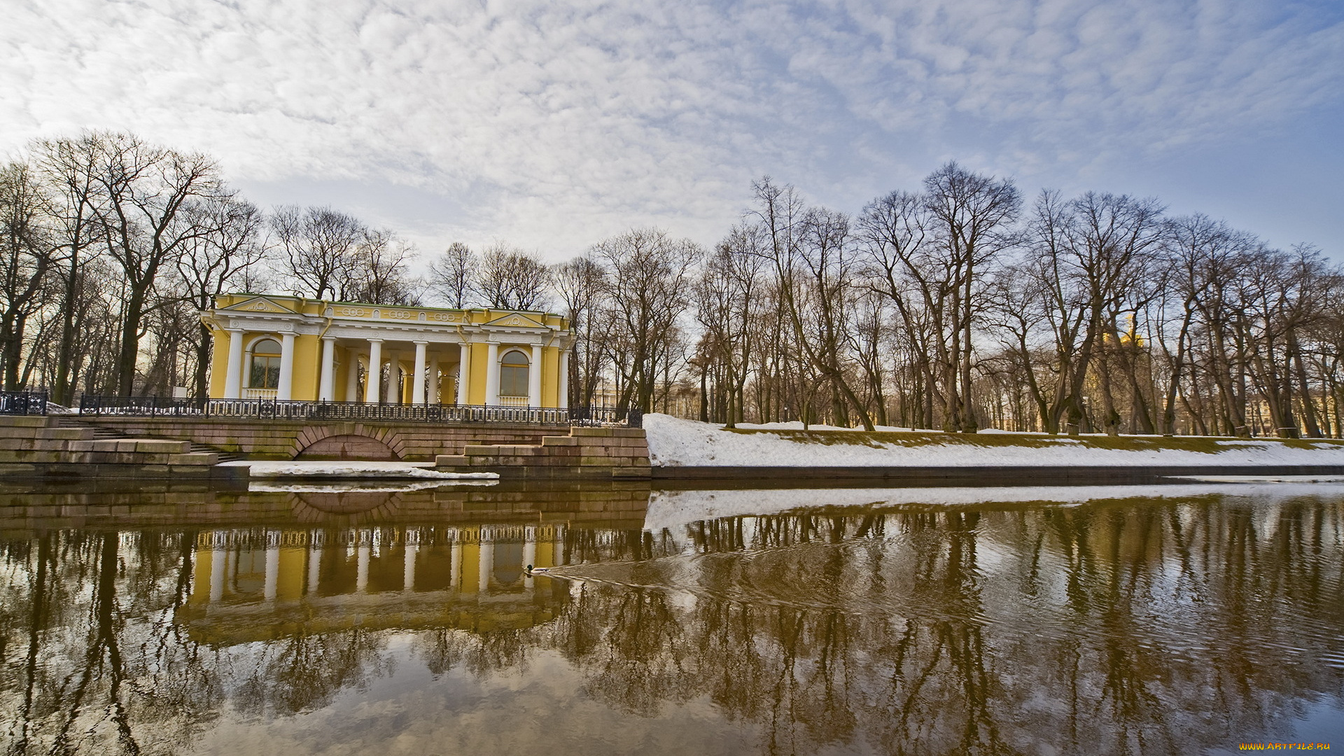 города, пейзажи, парк, река, небо
