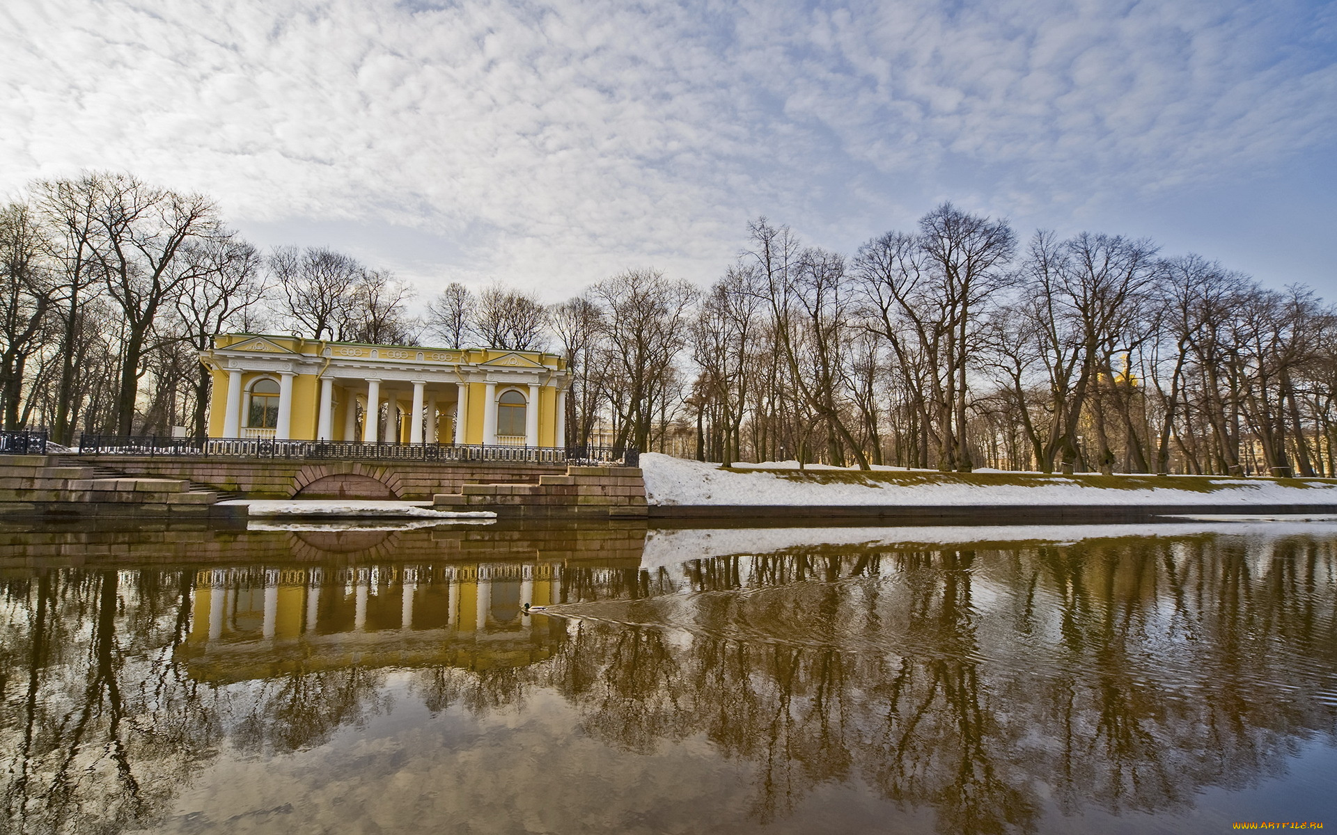 города, пейзажи, парк, река, небо