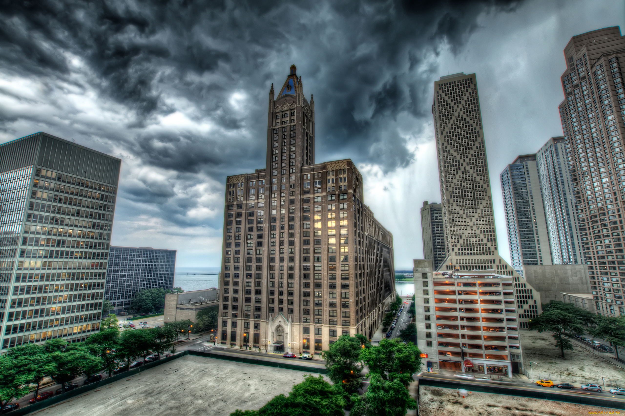 города, Чикаго, сша, иллинойс, чикаго, usa