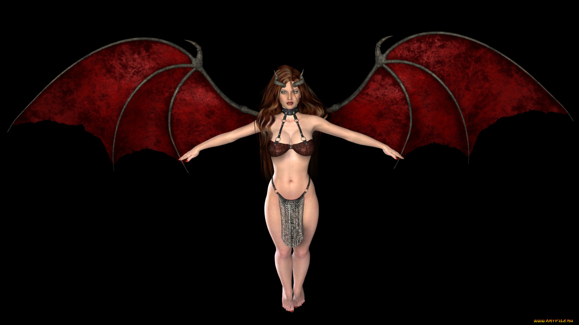 3д, графика, creatures, , существа, кастаника, крылья