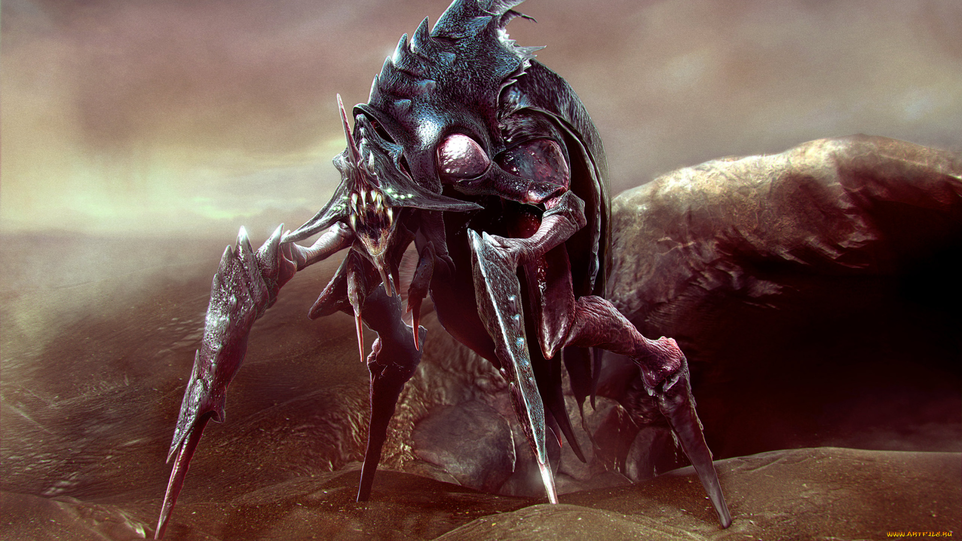 3д, графика, creatures, , существа, клыки