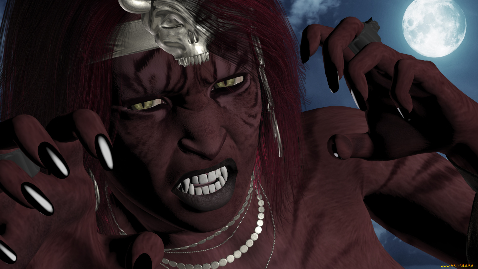 3д, графика, fantasy, , фантазия, агрессия, существо