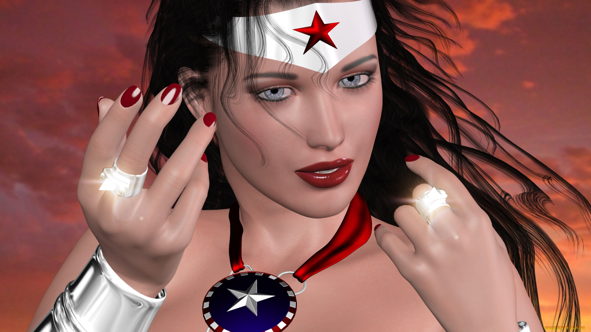 3д, графика, fantasy, , фантазия, супермен, лицо, взгляд