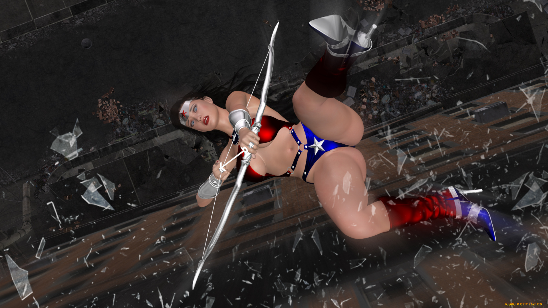 3д, графика, fantasy, , фантазия, супермен, лук