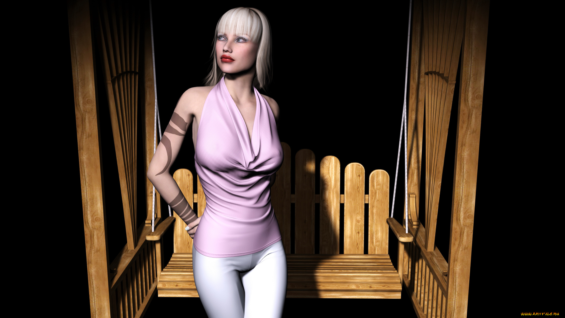 3д, графика, people, , люди, блондинка, взгляд, девушка