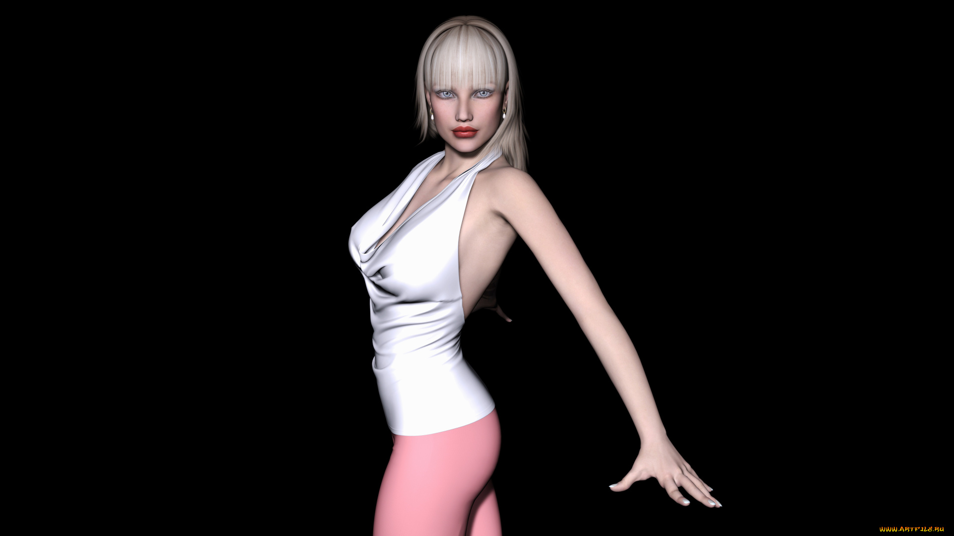 3д, графика, people, , люди, девушка, взгляд, блондинка