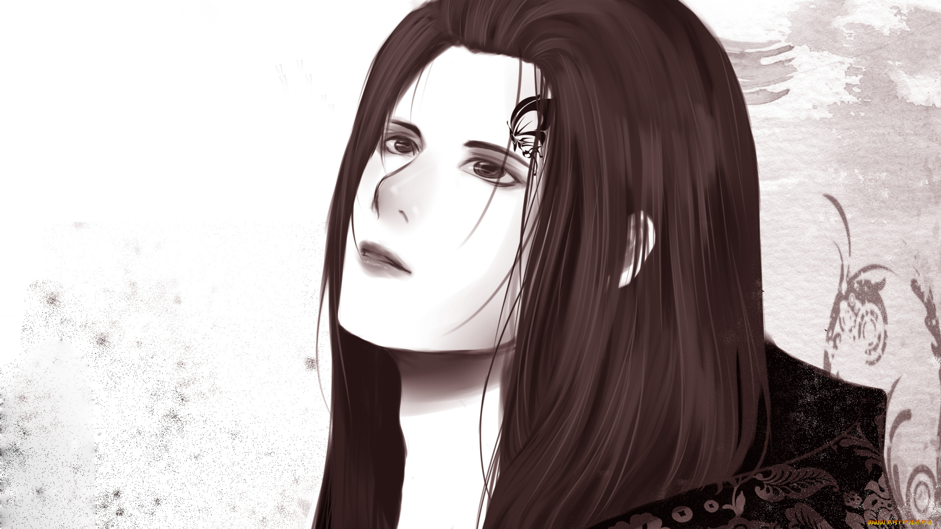 аниме, *unknown, , другое, тату, лицо, волосы, юката