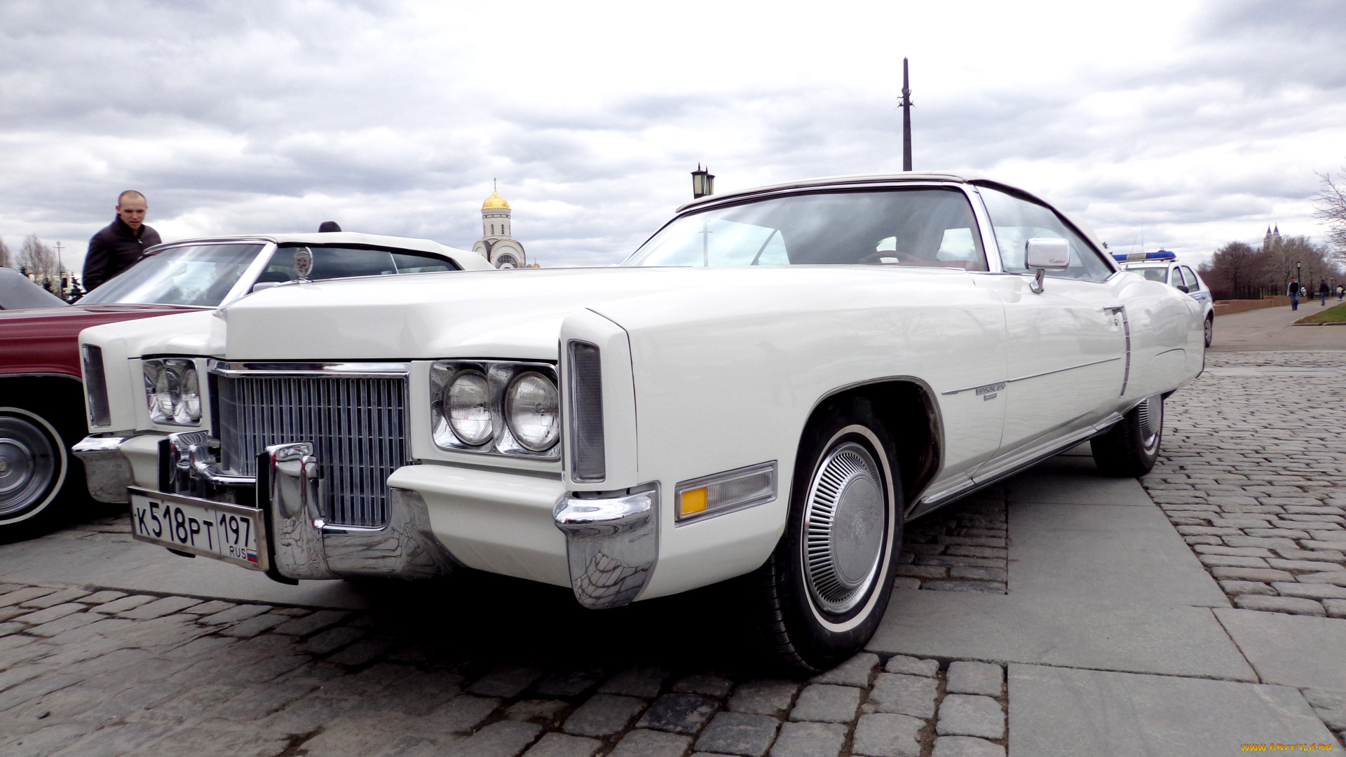 автомобили, выставки, и, уличные, фото, белый, cadillac